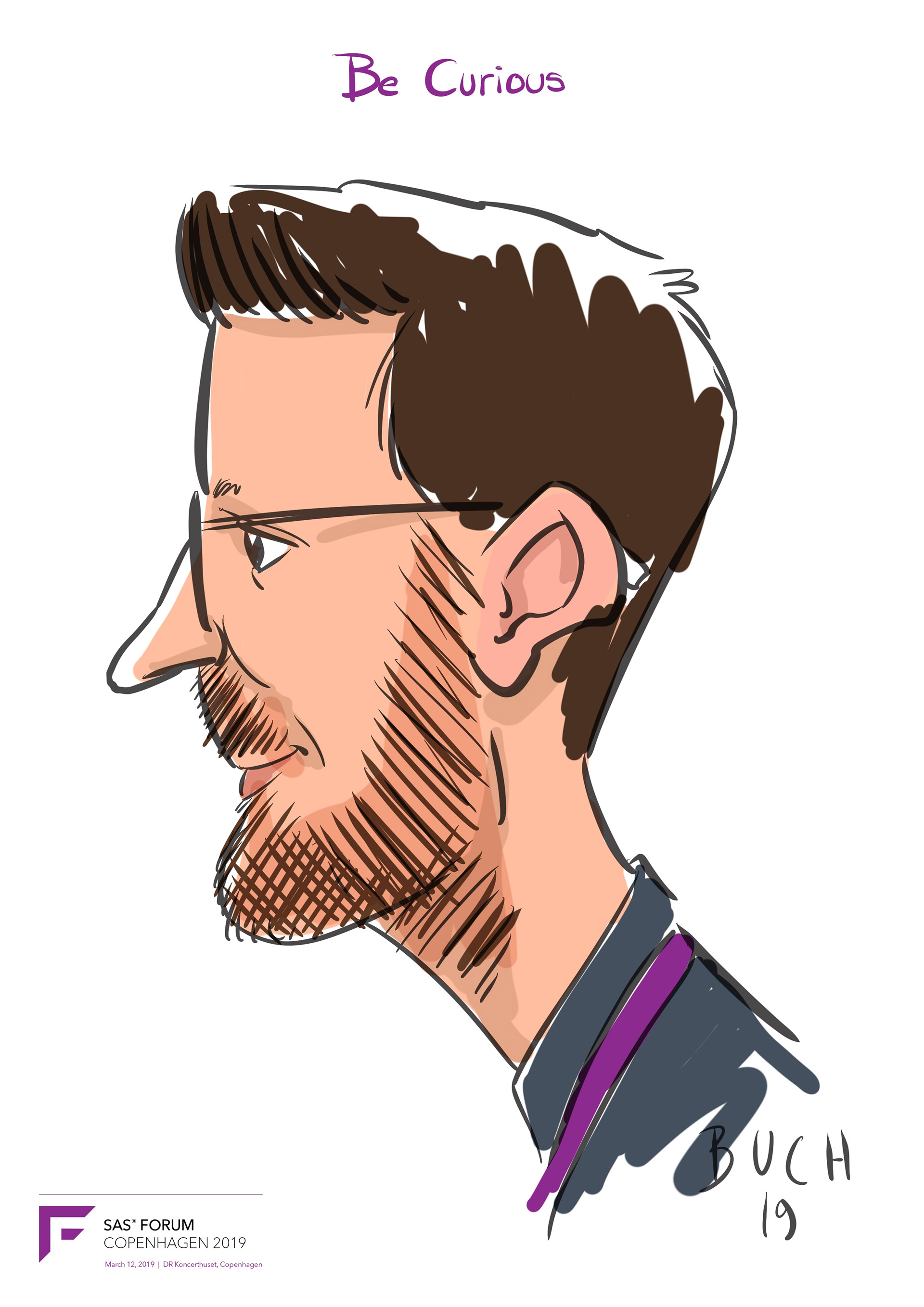 Live Karikatur på iPad til firma event.