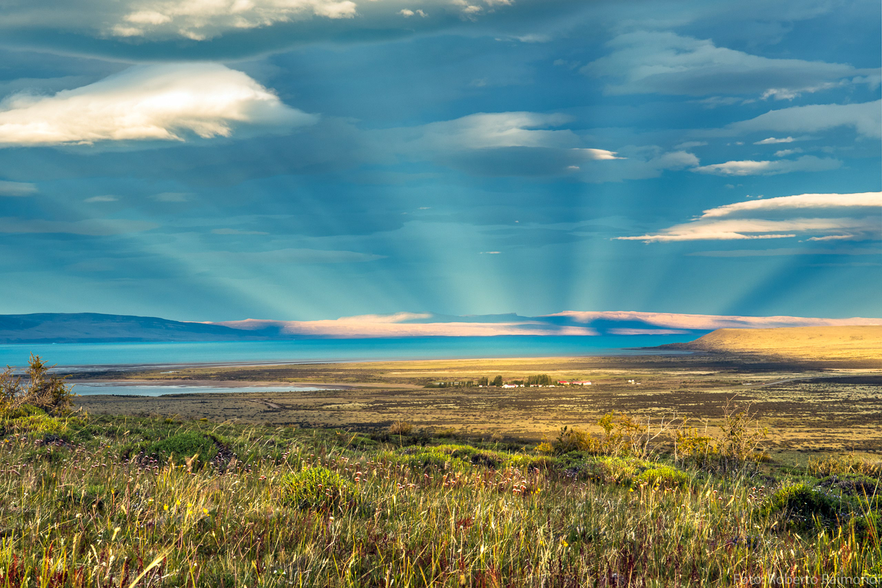 Rayos Anticrepusculares en Lago Argentino