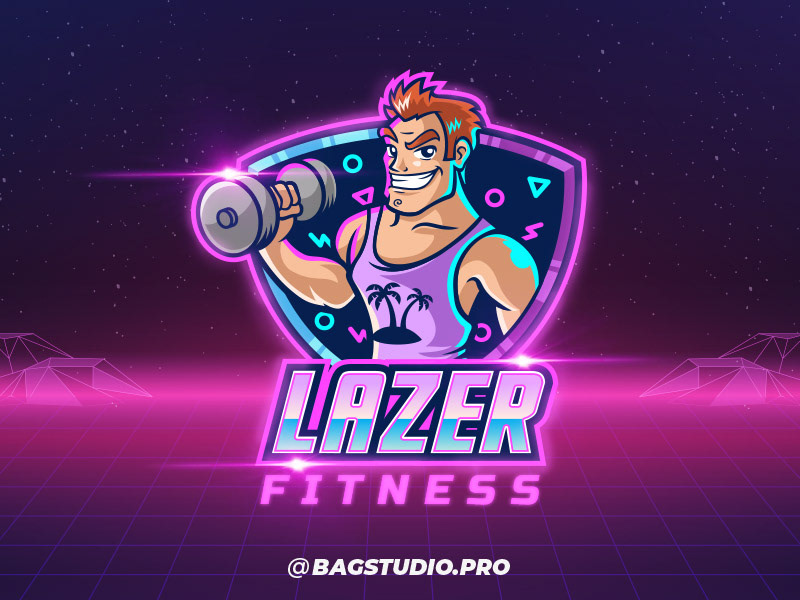 Bagstudio Lazer Fitness Retro Logo