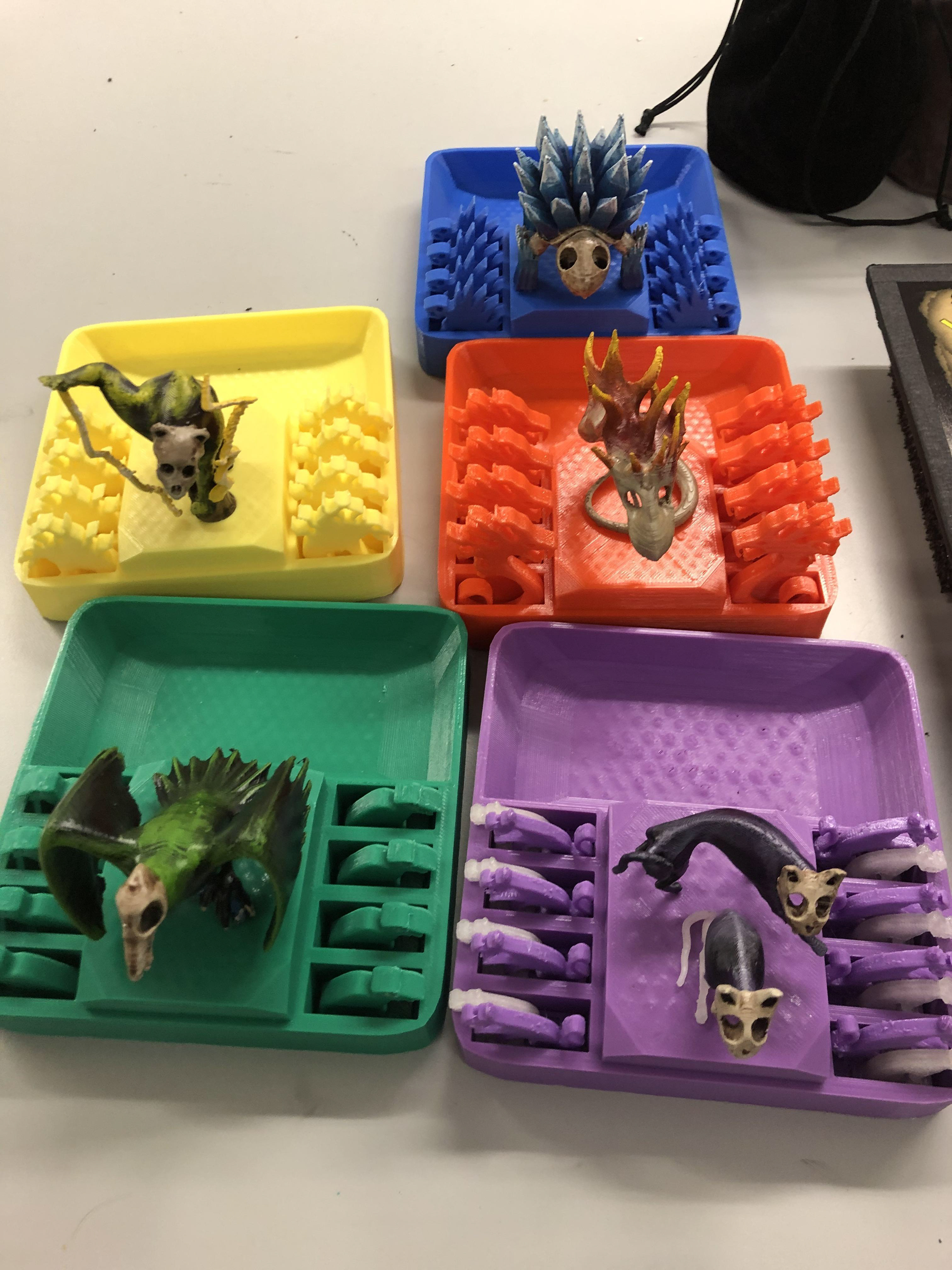 Haunt Trays 3D printed and painted
