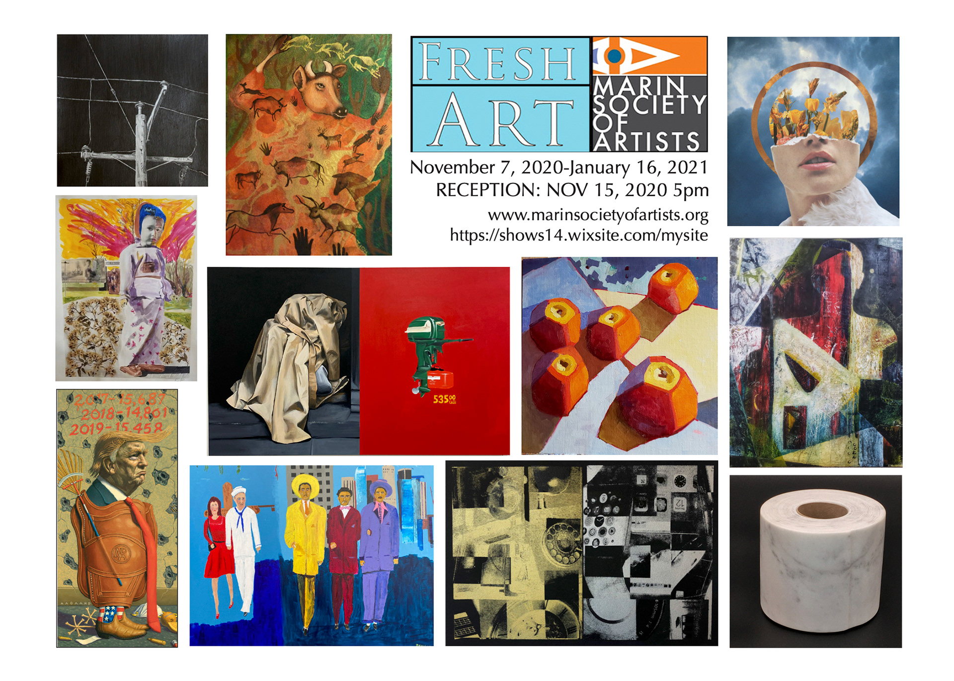 Postcard for Fresh Art 2020 Show, November 2020