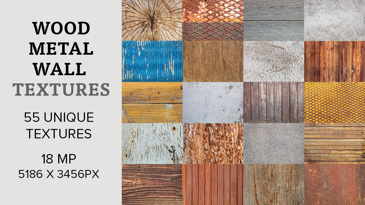 Wood, Metal and Decay Wall Textures