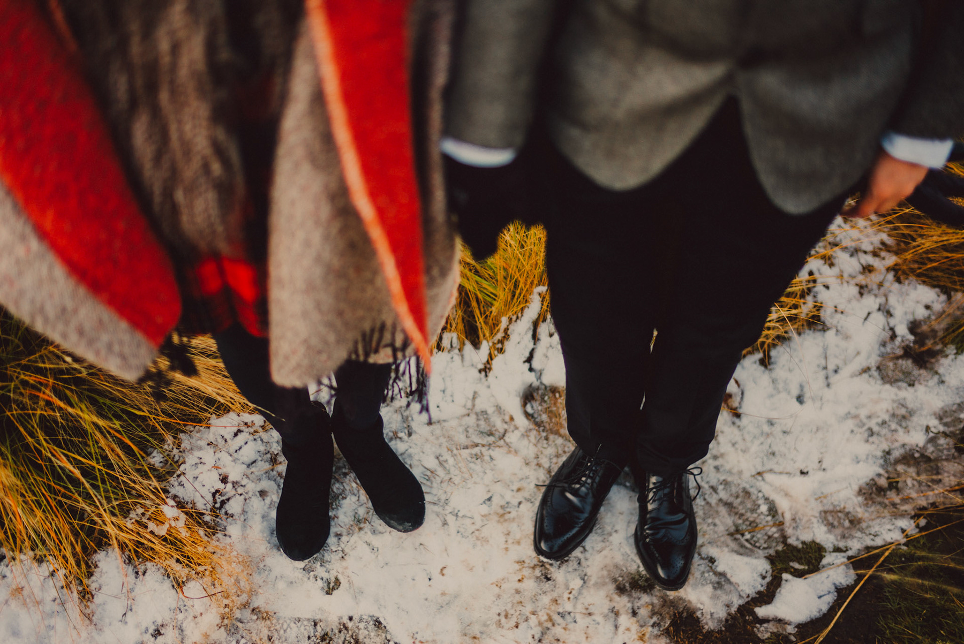 Pre-wedding portraits in a snowfield, Otago, New Zealand, June 2017, Leica M.