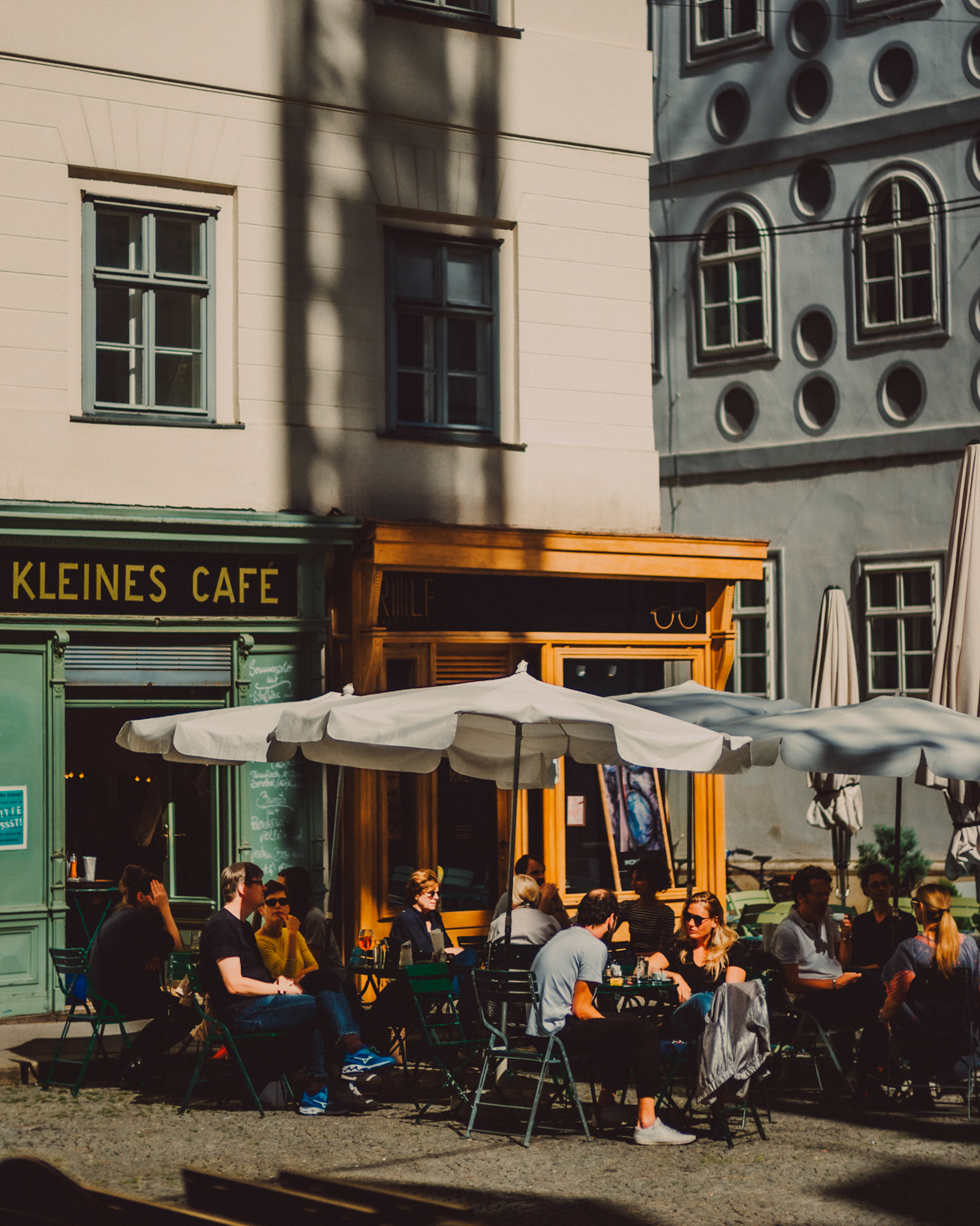 Outside Kleines Cafe, "Before Sunrise" movie location, Vienna, Austria, August 2017, Leica M.