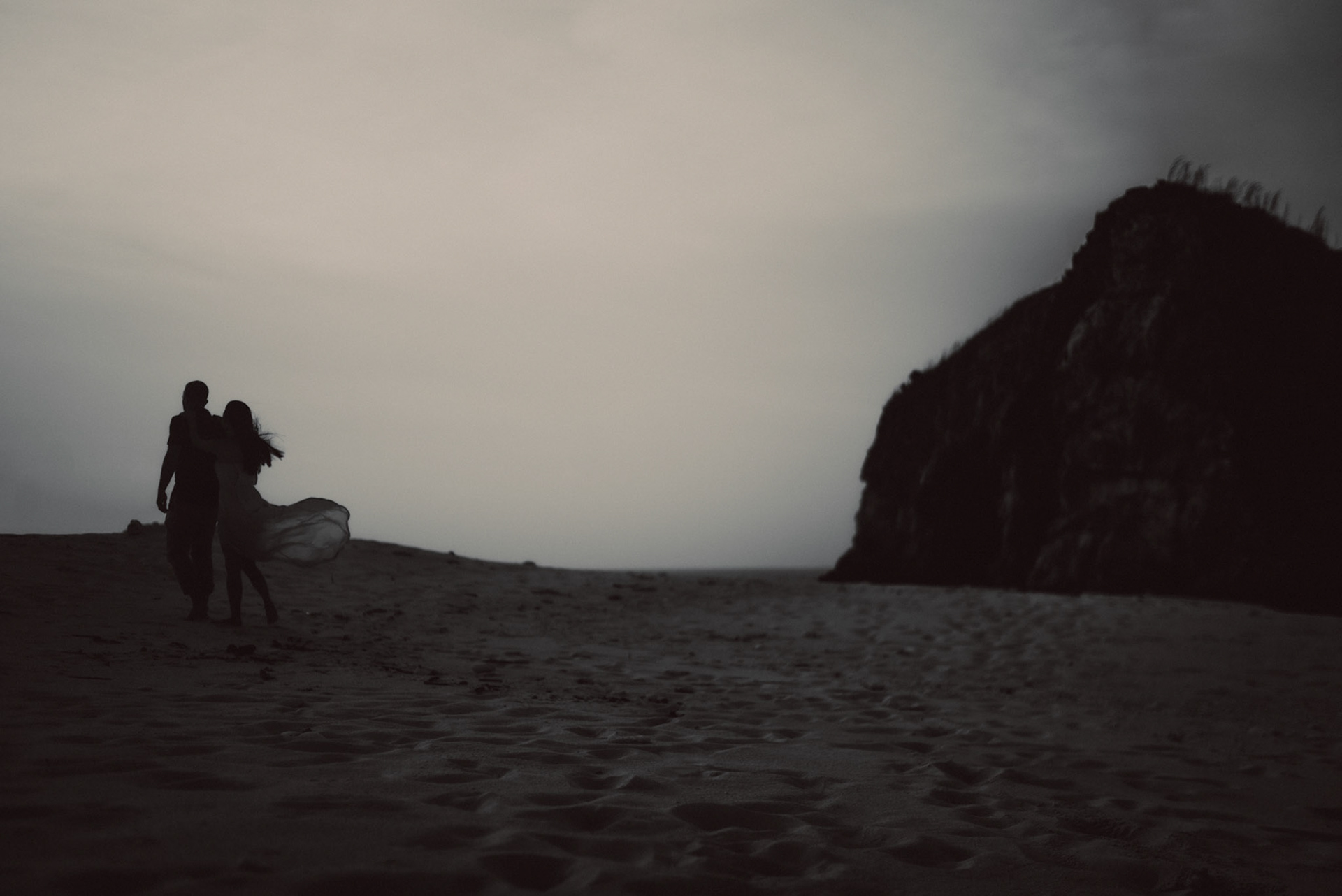 Couple portraits on a white sand beach, Renaud and Kat's island hopping adventure session in Malpagalen Island, Club Paradise, Coron, Palawan, Philippines, Southeast Asia, August 2018, Leica M