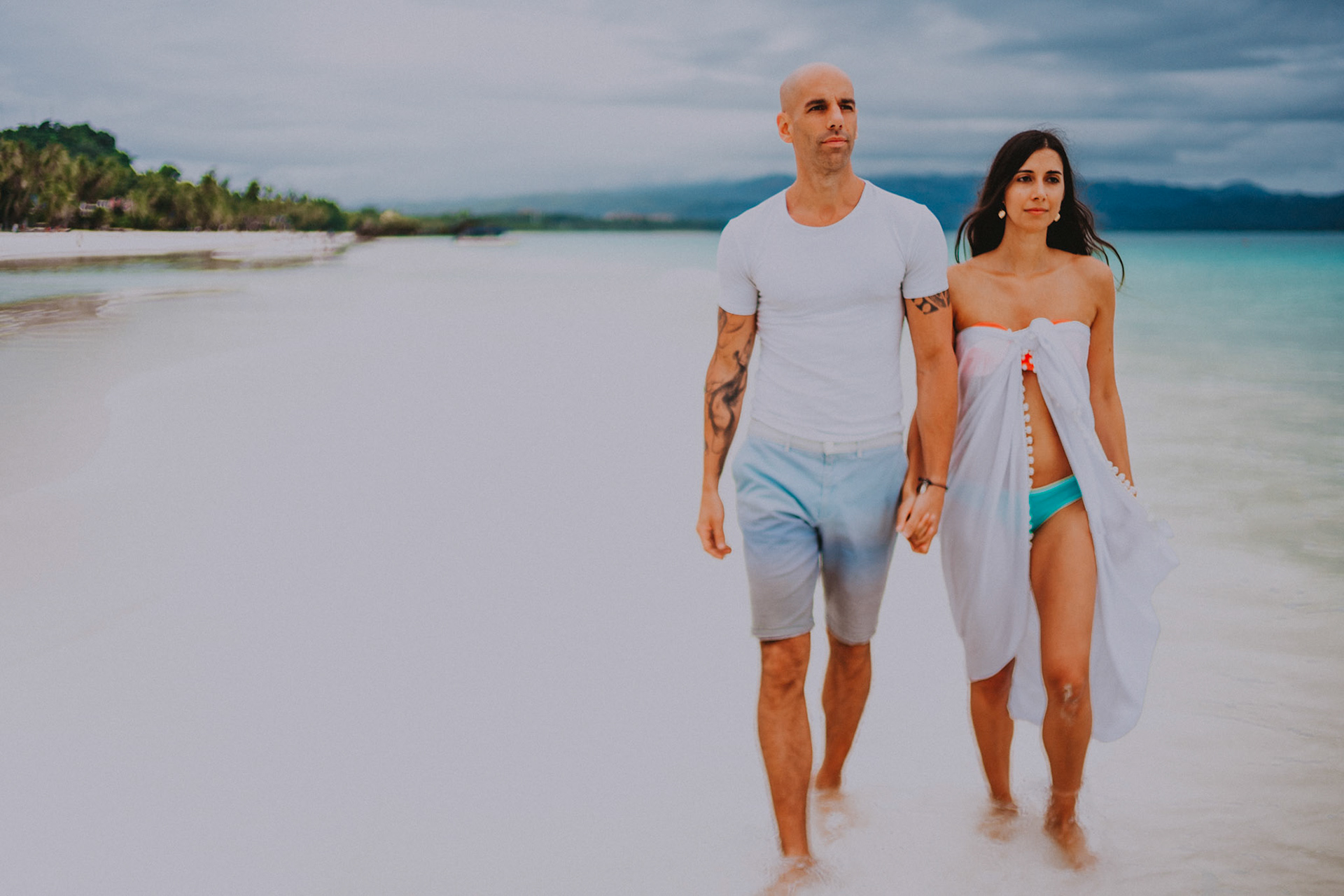 An early morning stroll, White Beach Station 1, Boracay, Philippines, Southeast Asia, December 2018, Sony A7III.