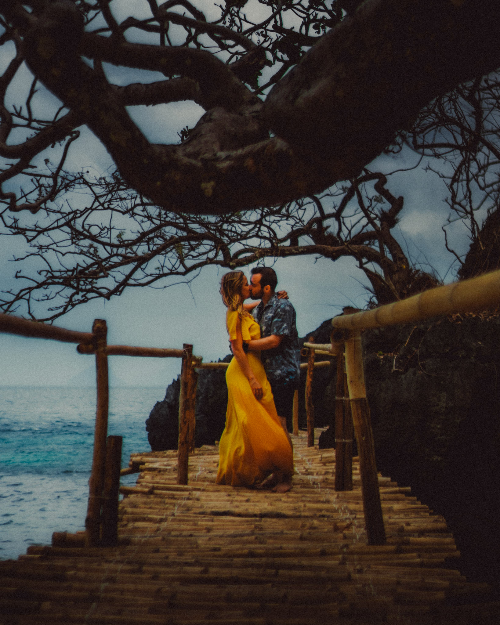An adventure engagement island hopping tour at Three Coconuts private beach in El Nido Palawan, Philippines, Southeast Asia, March 2019, Sony A7III.