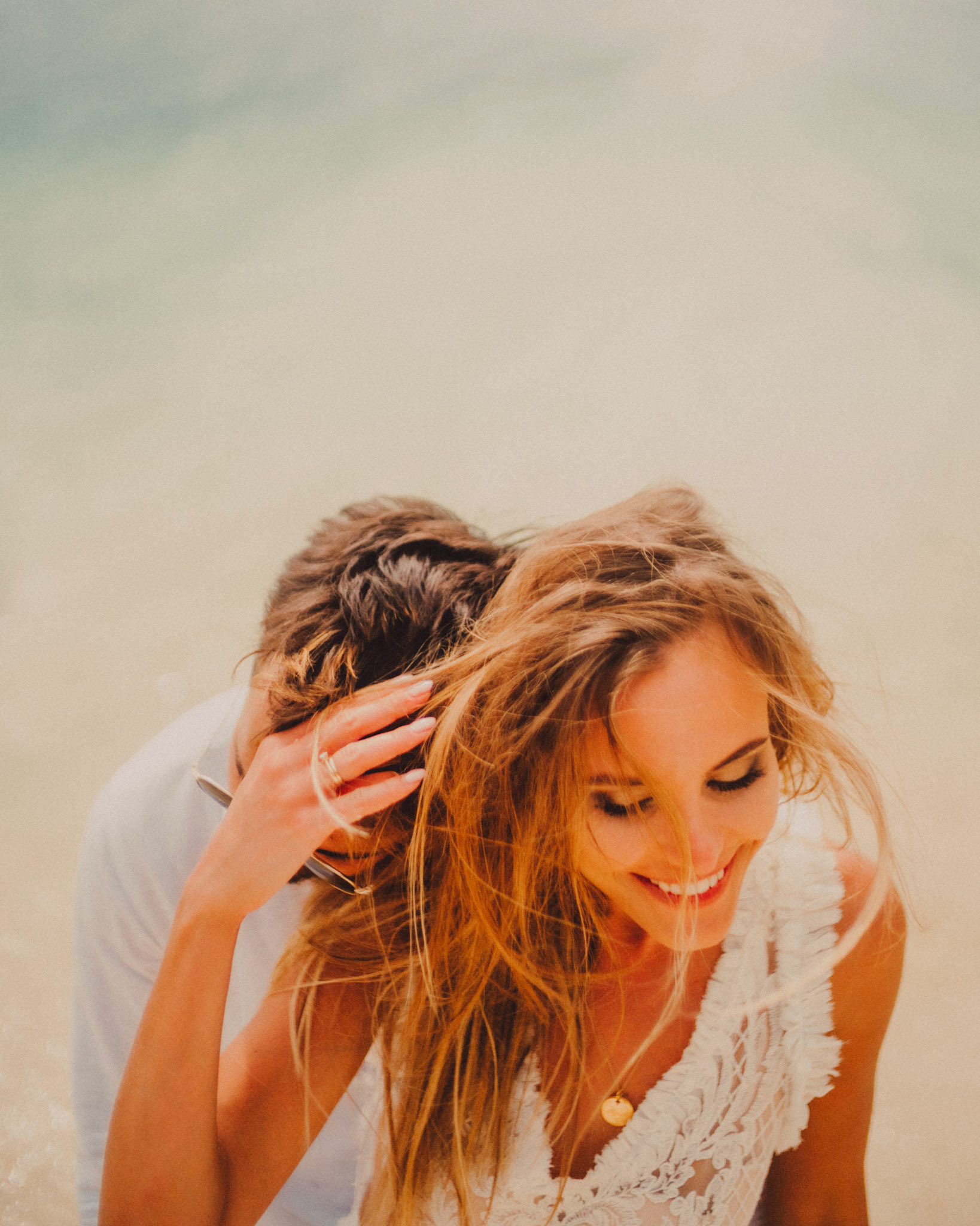 Minimalist couple portraits in El Nido Resorts' Dibuluan Island beach Club, El Nido, Palawan, Philippines, Southeast Asia, December 2019, Sony A7III.