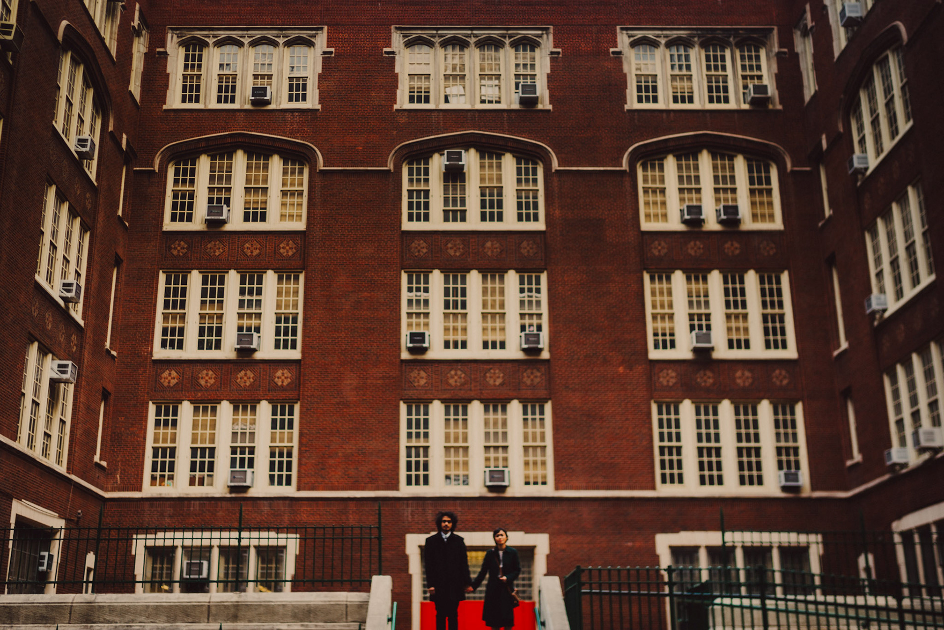 Educational Video Center W Houston St, from AC &amp; Winona's casual and chill engagement shoot in Manhattan, New York City, USA, December 2017, Leica M.