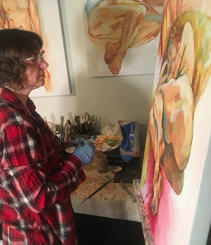 In the studio January 2020, photo by Ali Reza Asgari