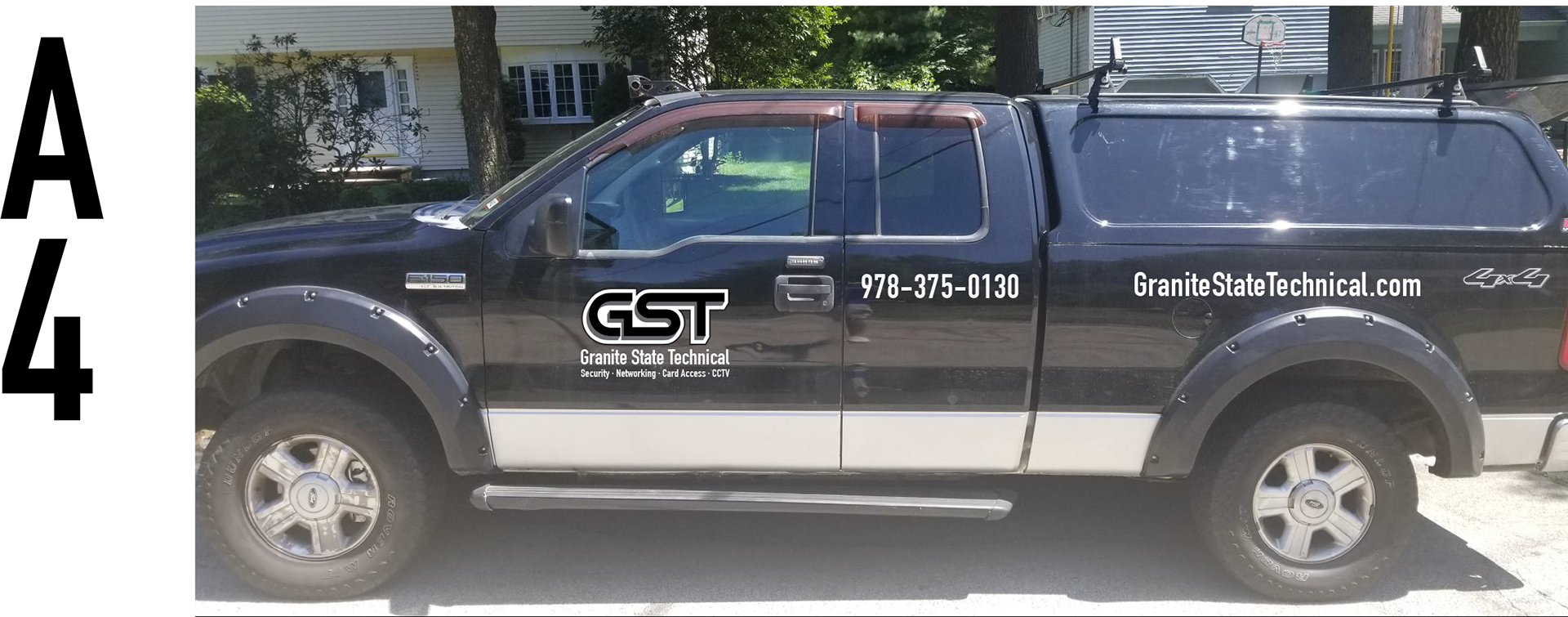 GST design options, the challenge was to create graphics that would be a good fit for any of their vehicles, or any color. (We've designed decals over 25 GST vehicles)