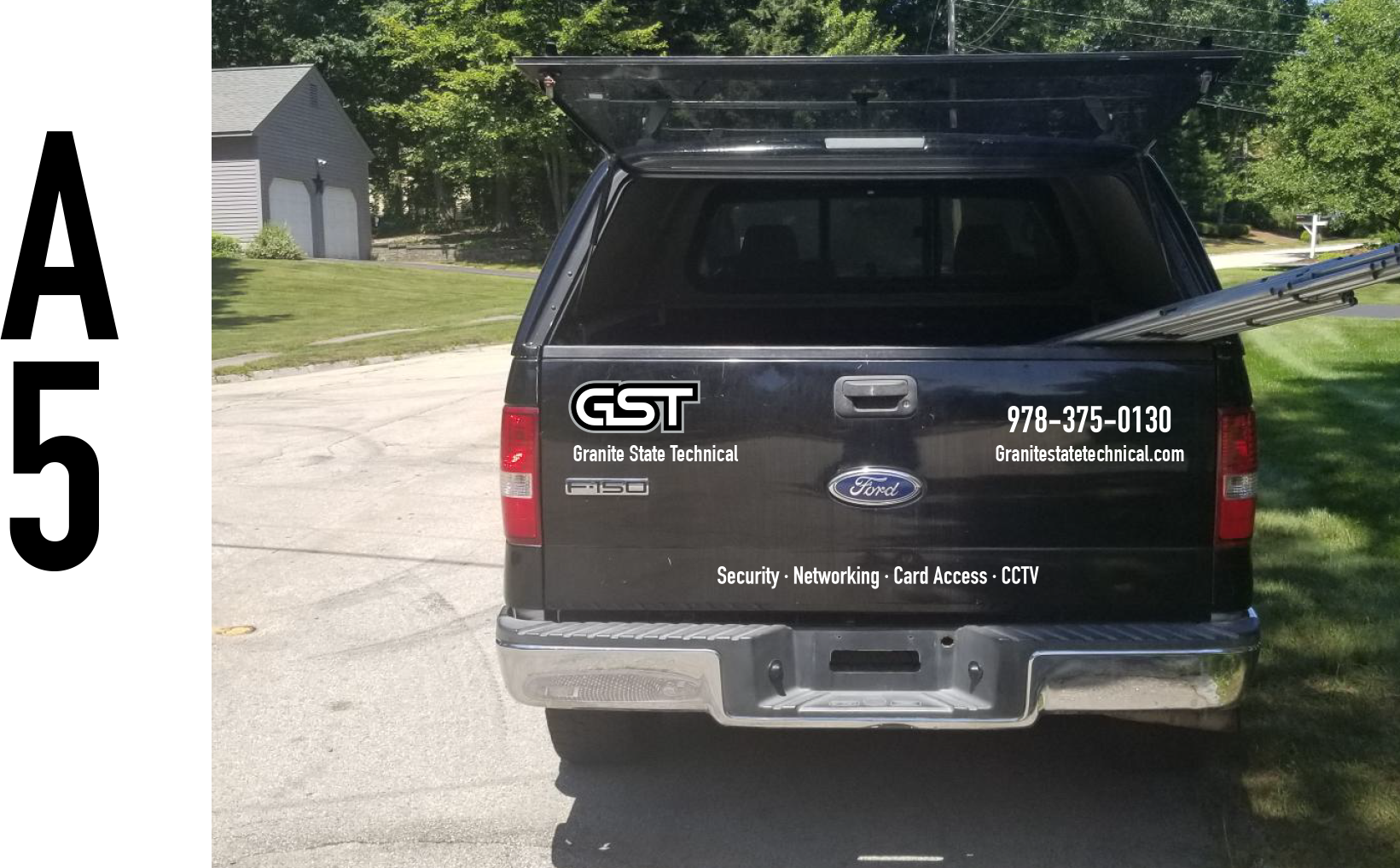 GST truck lettering design option example