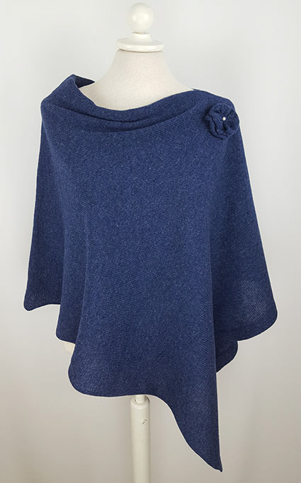 poncho Villa indigoblå