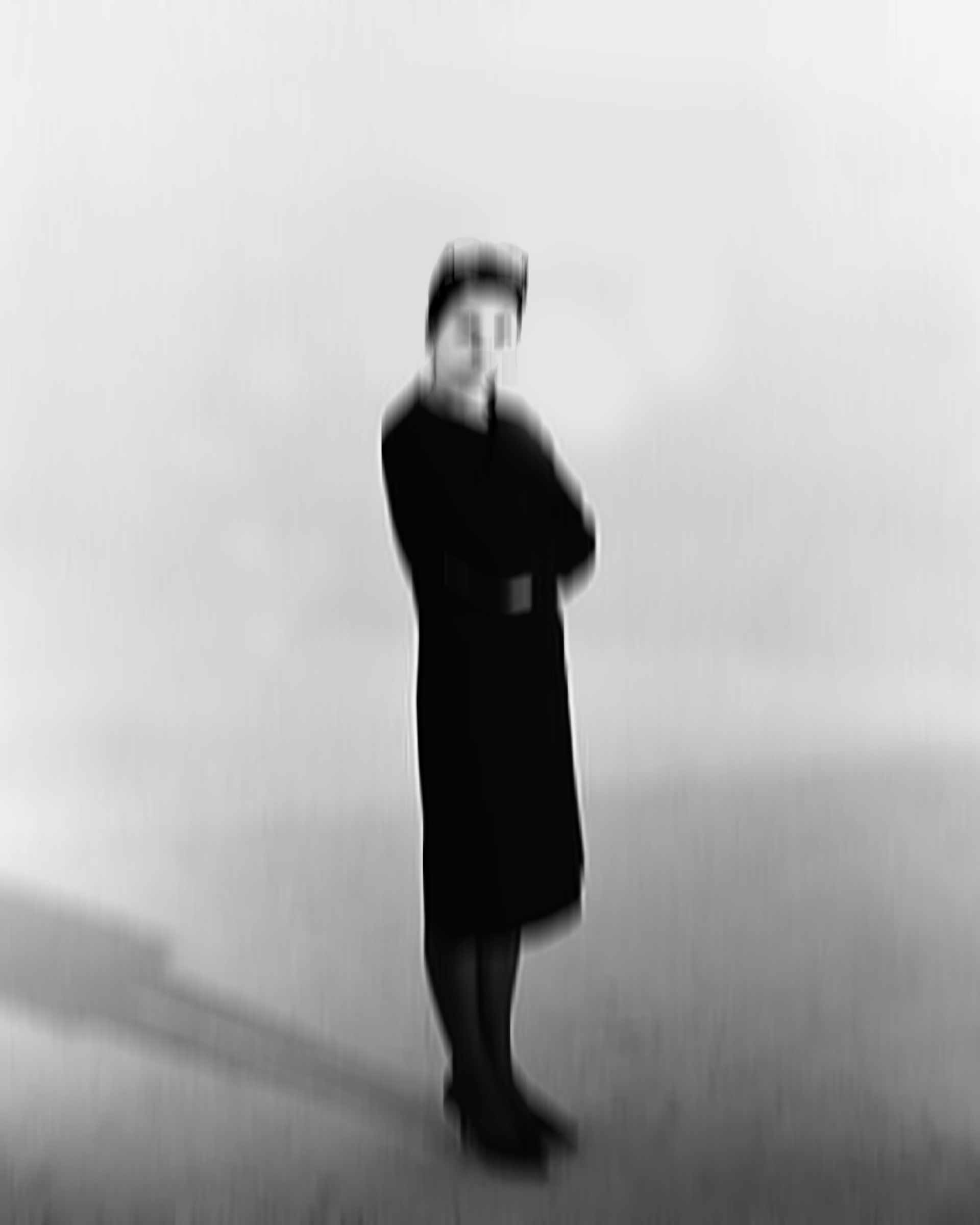 ”Danielle stay”, 2021, overpainted photography, 80x50cm, 2021, overpainted photography, 80x50cm