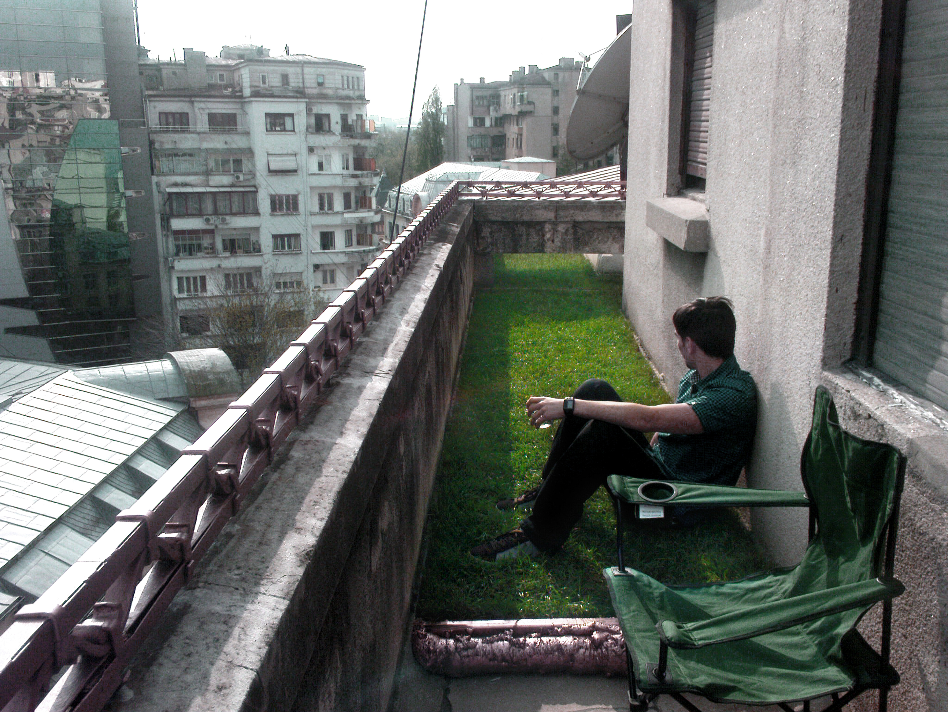 ”At Cstins roof, 2008