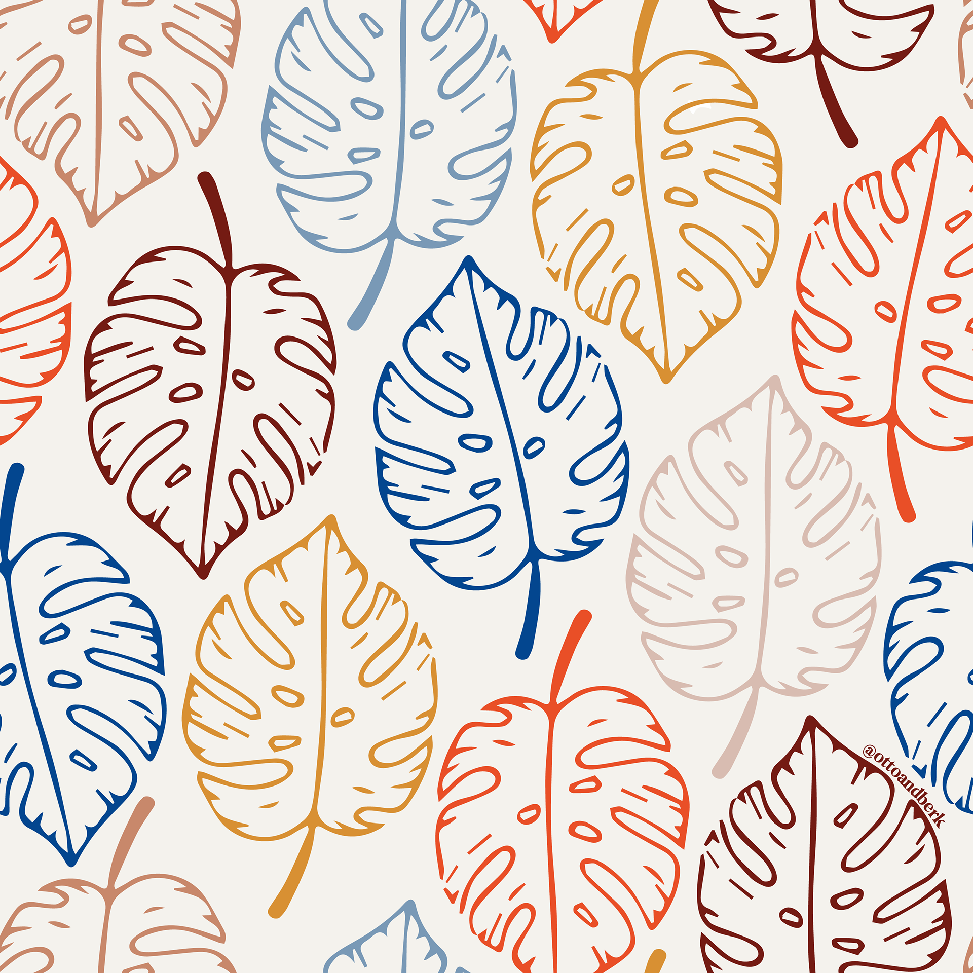Monstera Pattern in Menton
