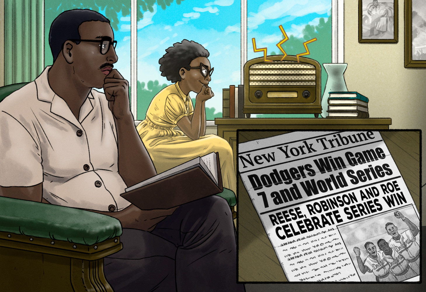 A page from 'Jackie Steals Home' published by Reading A-Z