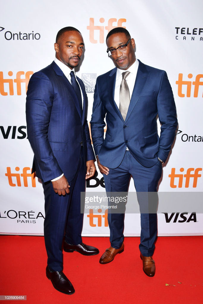 TORONTO, ON - SEPTEMBER 07:  Anthony Mackie (L) and George Tillman Jr. attend the "The Hate U Give" premiere during 2018 Toronto International Film Festival at Roy Thomson Hall on September 7, 2018 in Toronto, Canada.  (Photo by George Pimentel/Getty Images For TIFF )