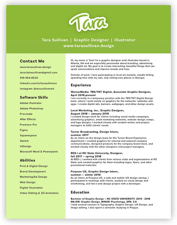 Tara Sullivan - Resume