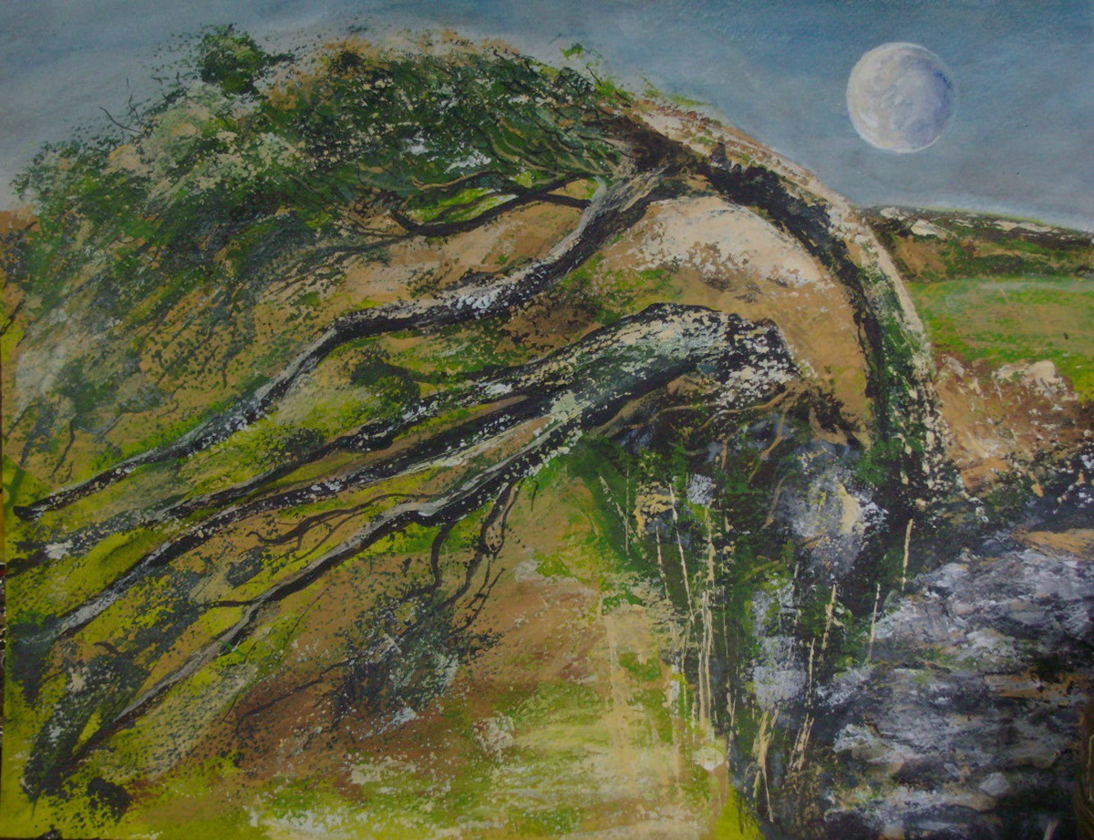 The Flax of Dreams - Mixed media on paper - 30cms x 40cms