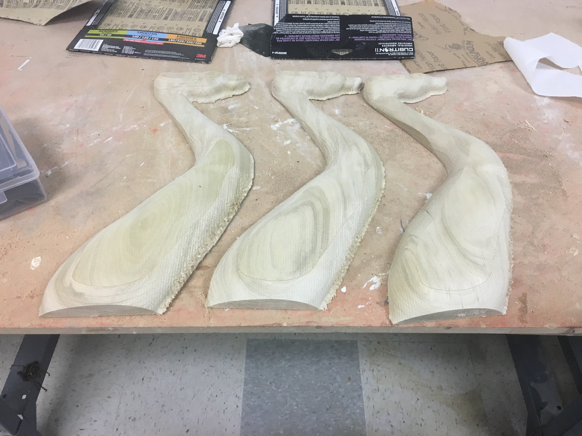 Half legs after CNC