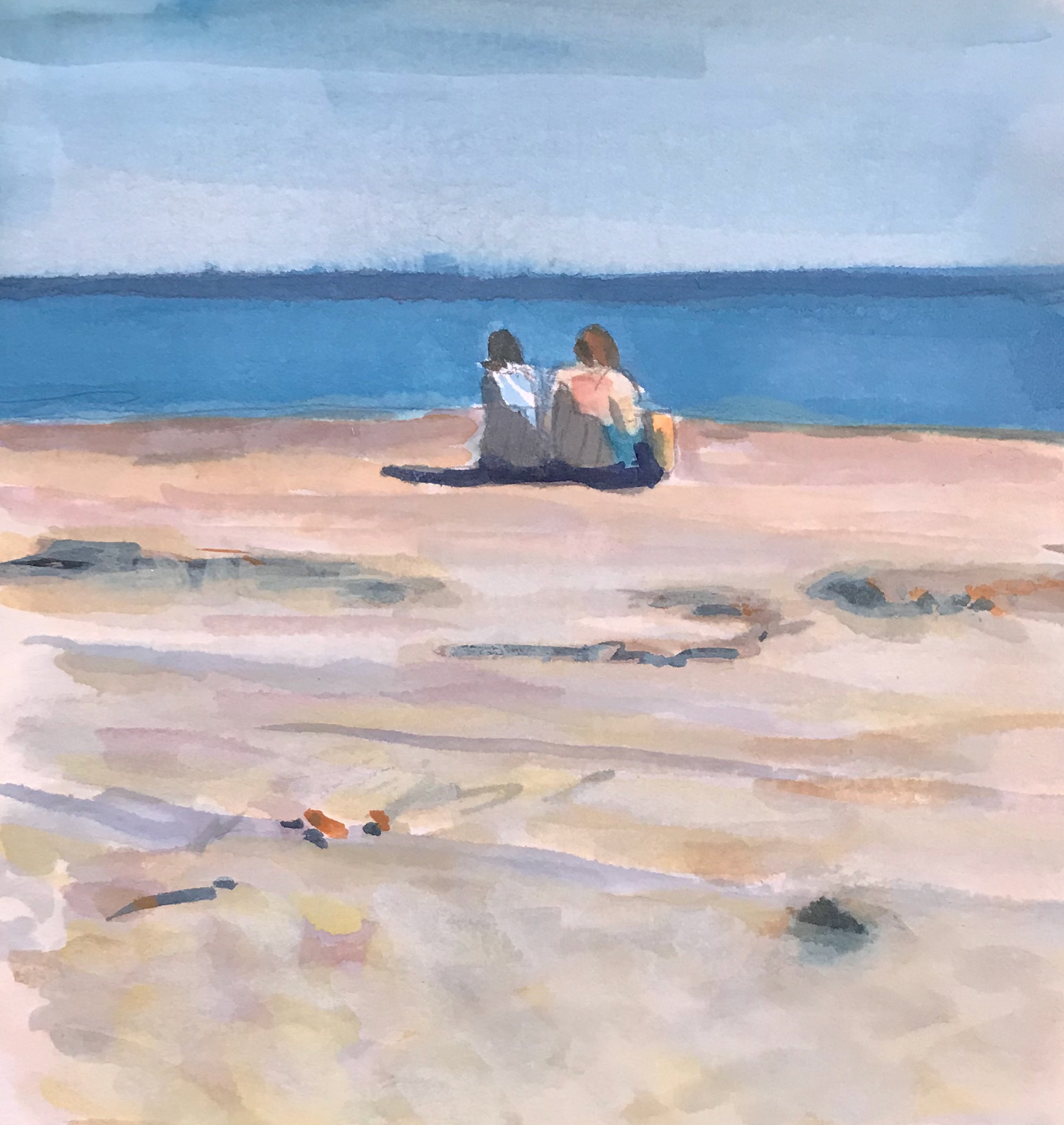 Santa Cruz Beach 2 - 5x5 inches