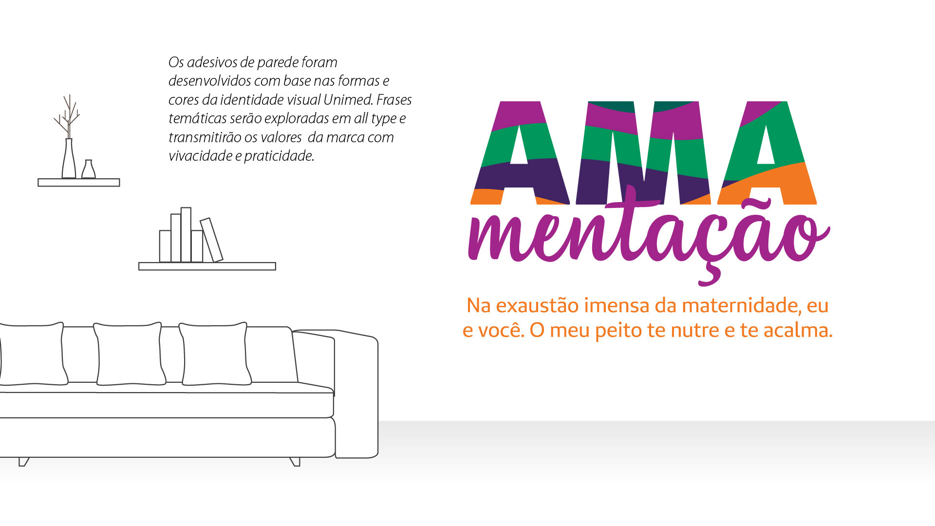 Sinalização nais unimed adesivos de parede