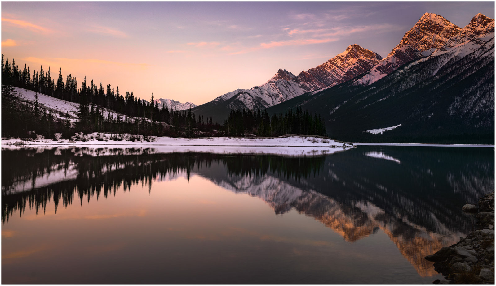 First Light - Spray Lakes, Alberta
