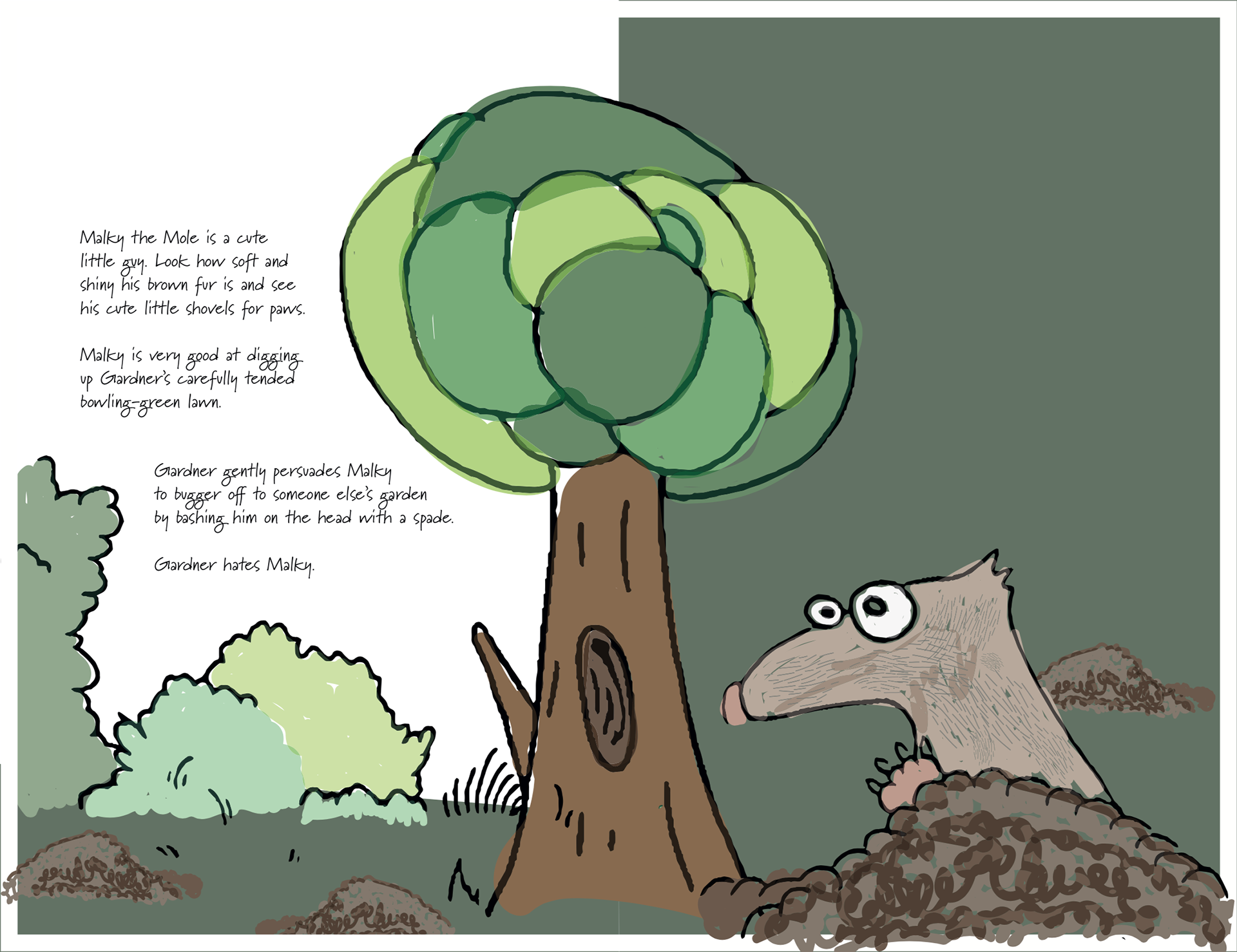 Gardner's Garden Character, Malky the Mole