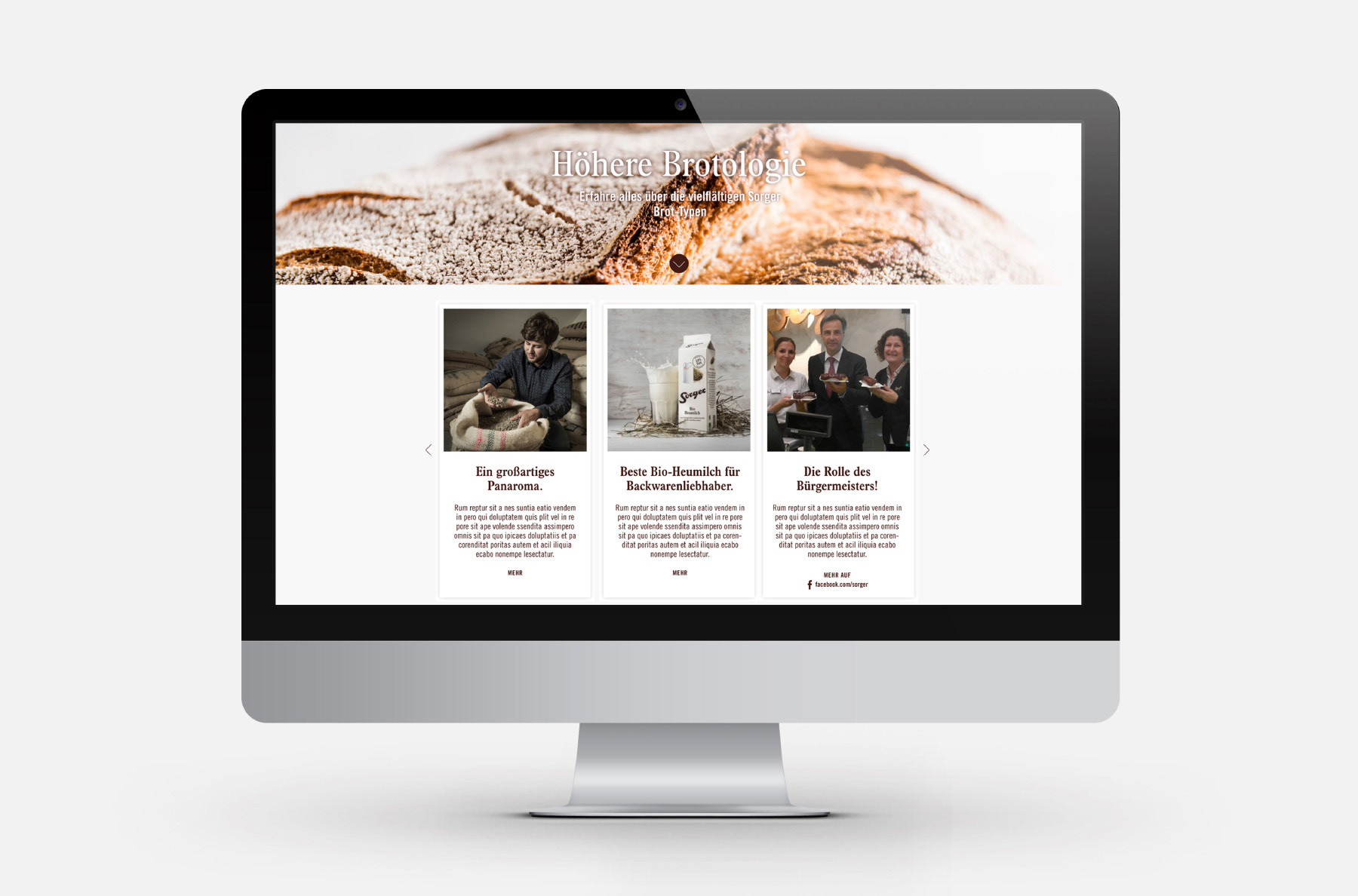 Sorger Brot, Website