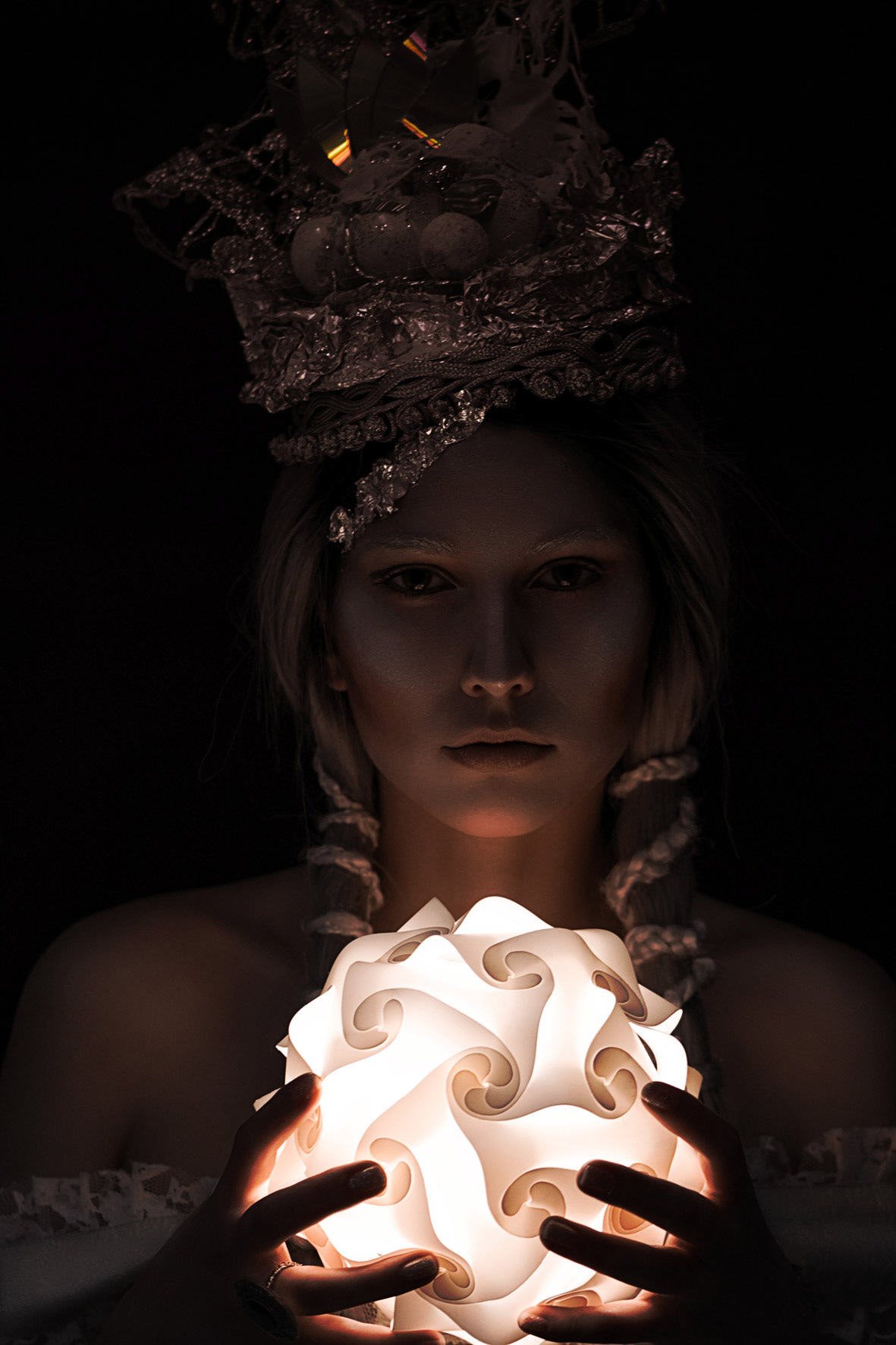 fairy-tale magical photography, small amount of light, strong expression