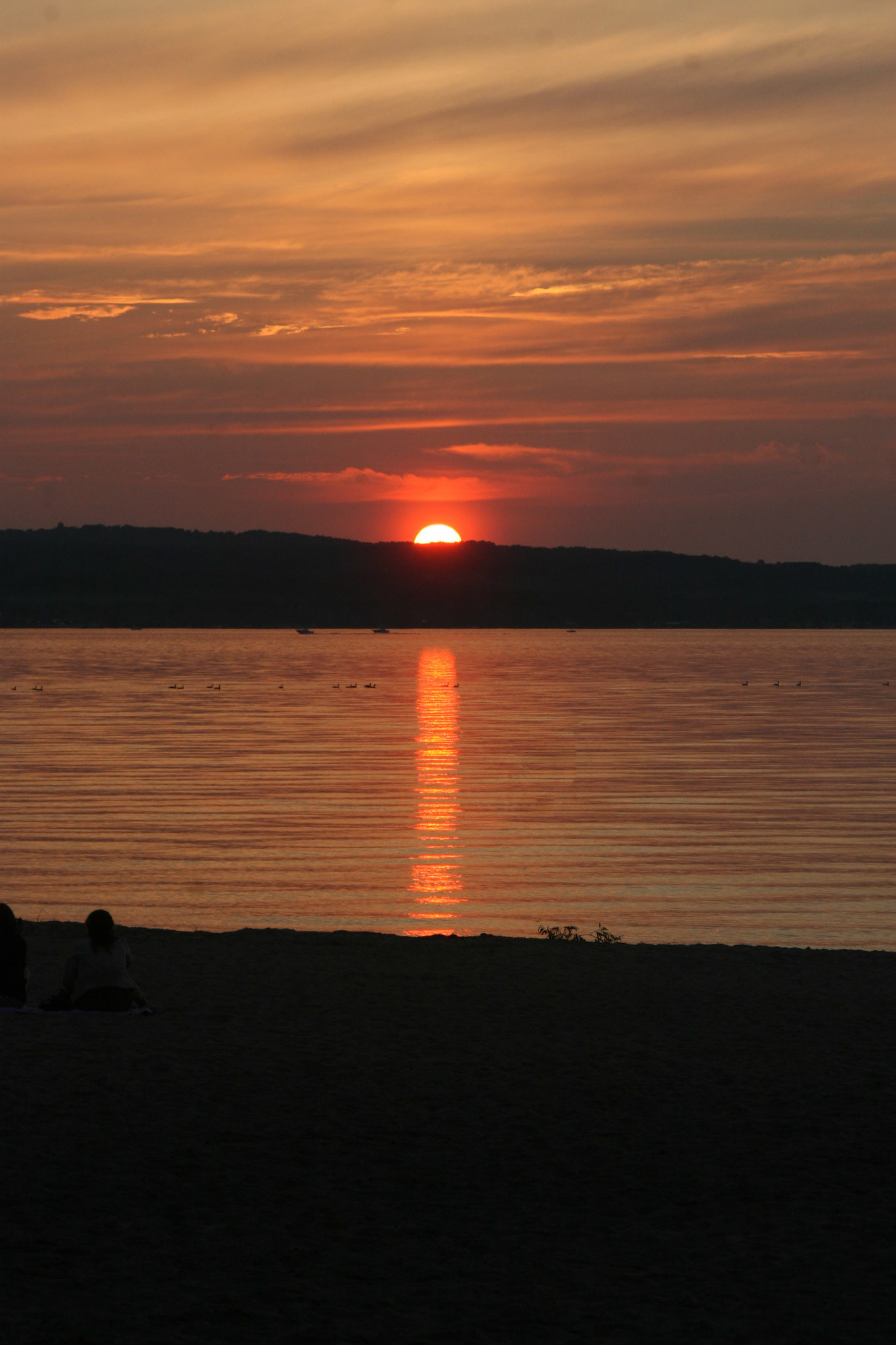 Traverse City Sunset over West Bay