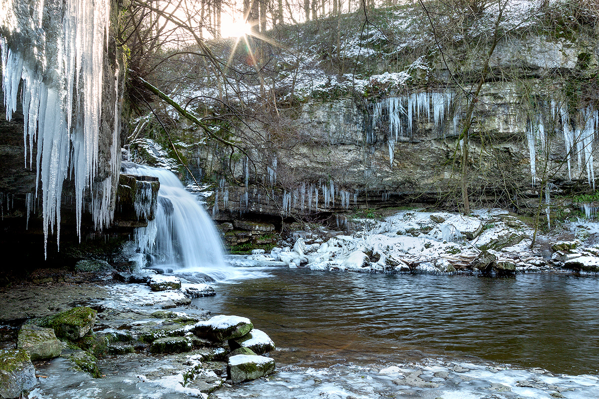 An icy Cauldron falls, West Burton, Wensleydale