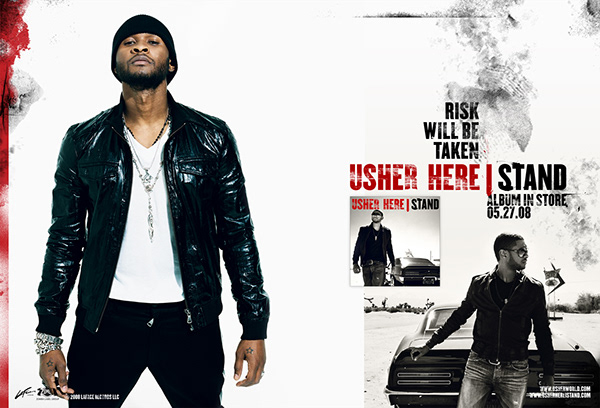 GOLDFINGERCREATIVE - Usher - Here I Stand Creative Direction & Design