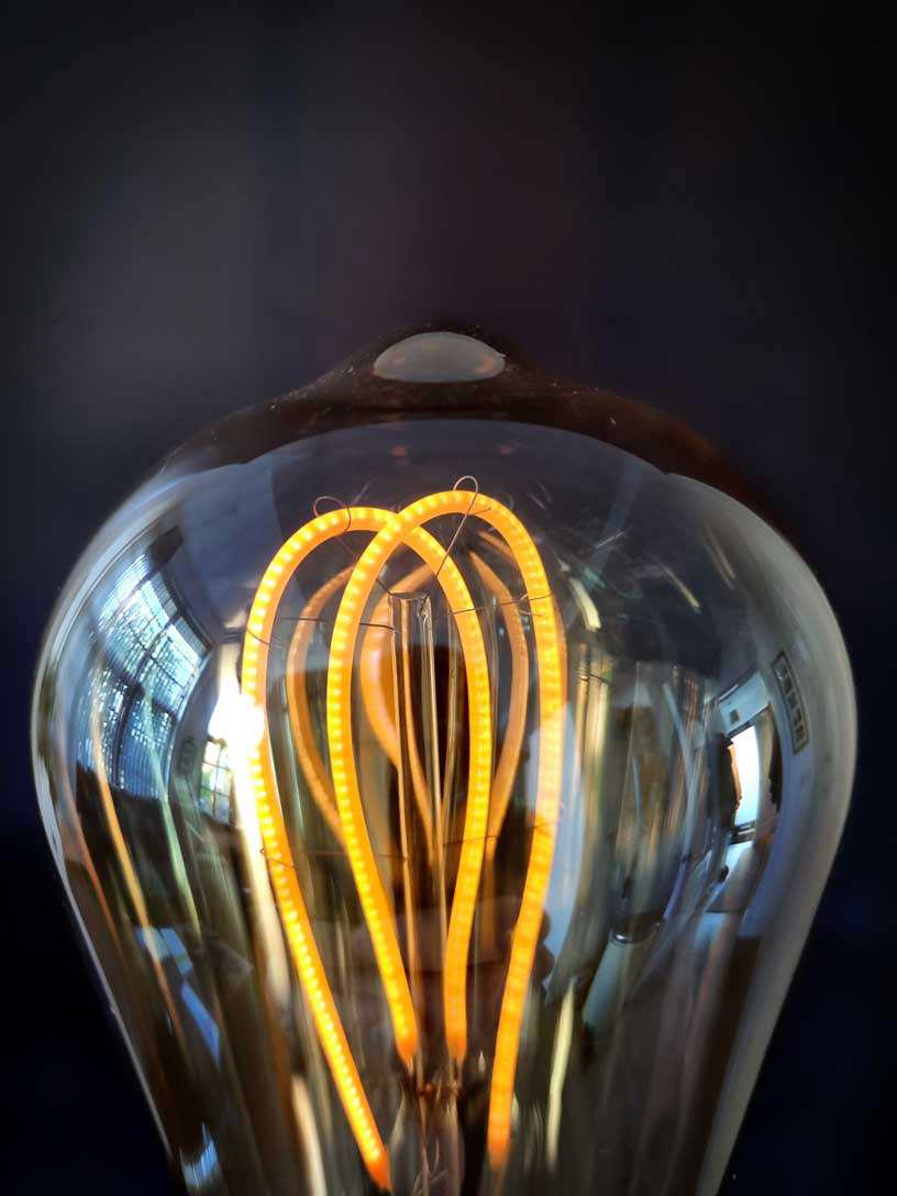 Vintage Edisobn style bulb with looped filament