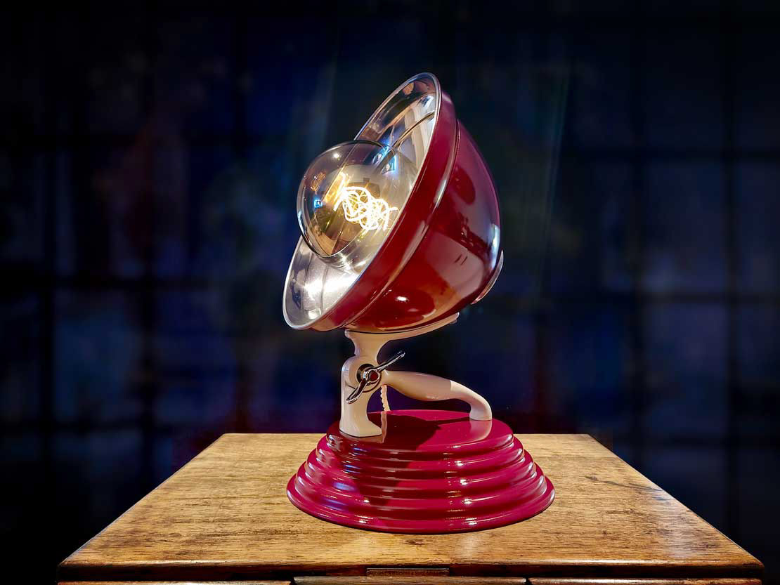 Upcycled Rare Vintage 1940s Barber Heat Lamp Desk/Table Lamp