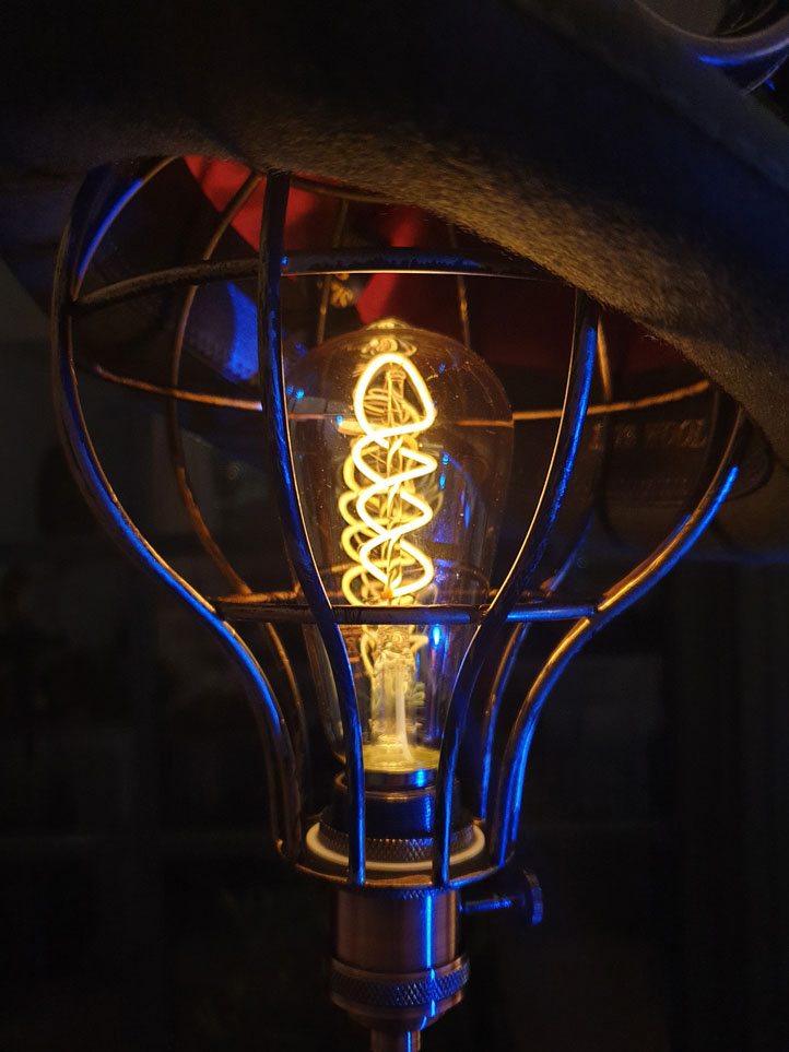 Vintage Edison bulb with spiral filament