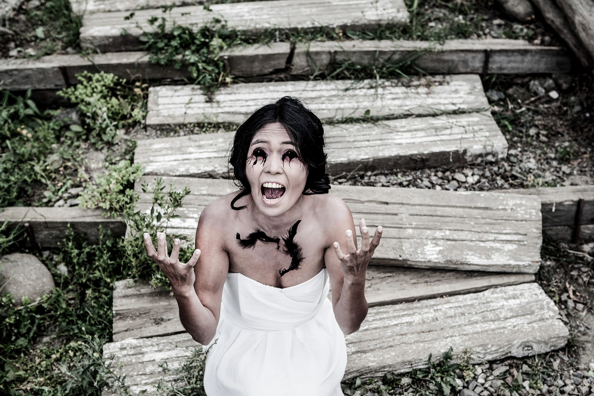 I wanted to portray an angel fallen from grace