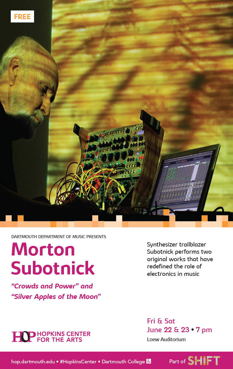 Hopkins Center for the Arts 'Morton Subotnick' Spaulding poster