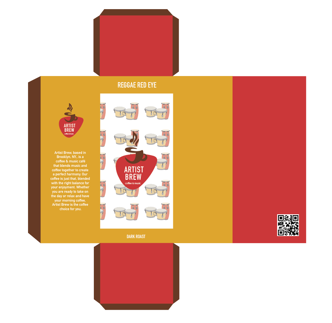 Reggae Red Eye (coffee box packaging)