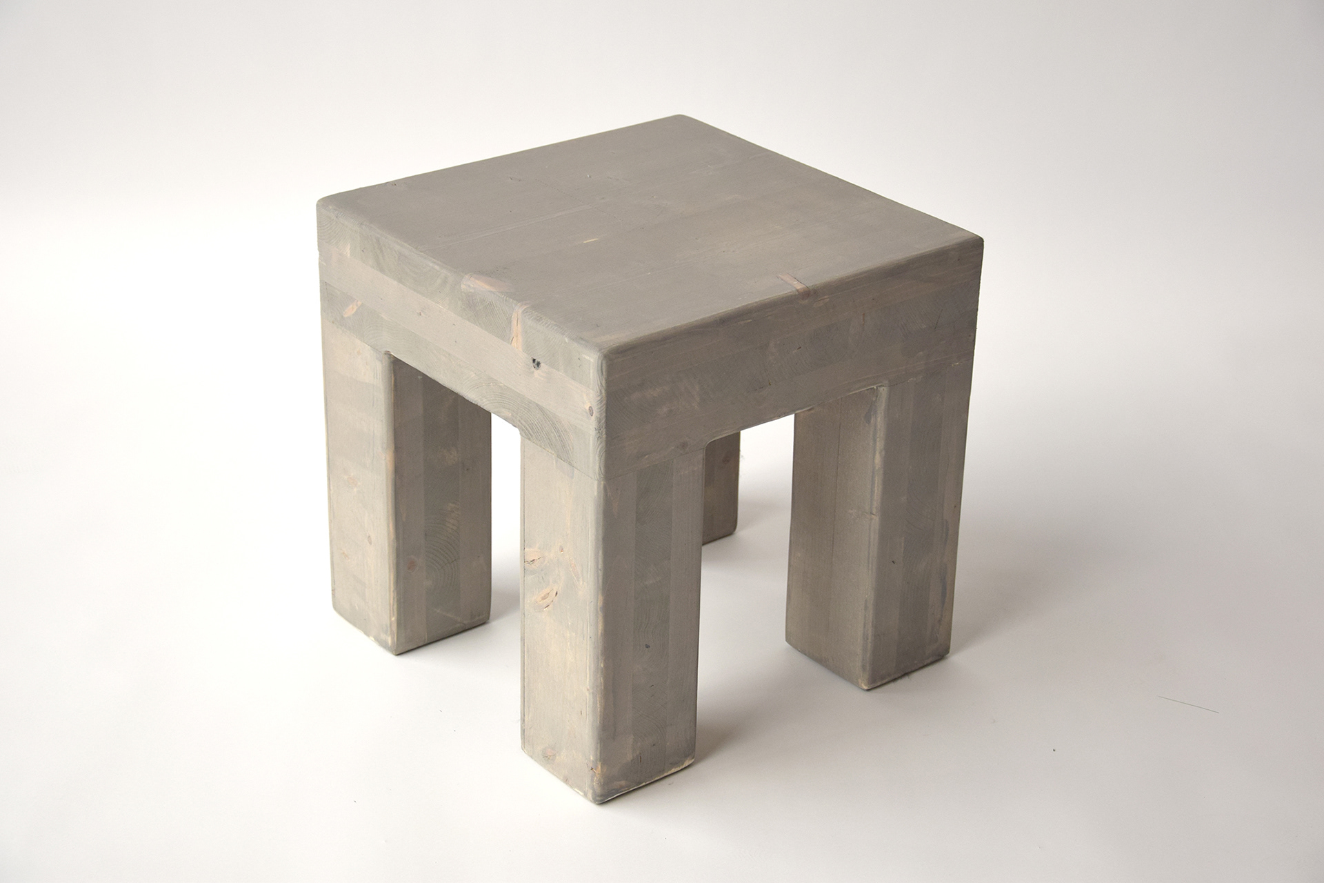 chunky small stool, nardo grey