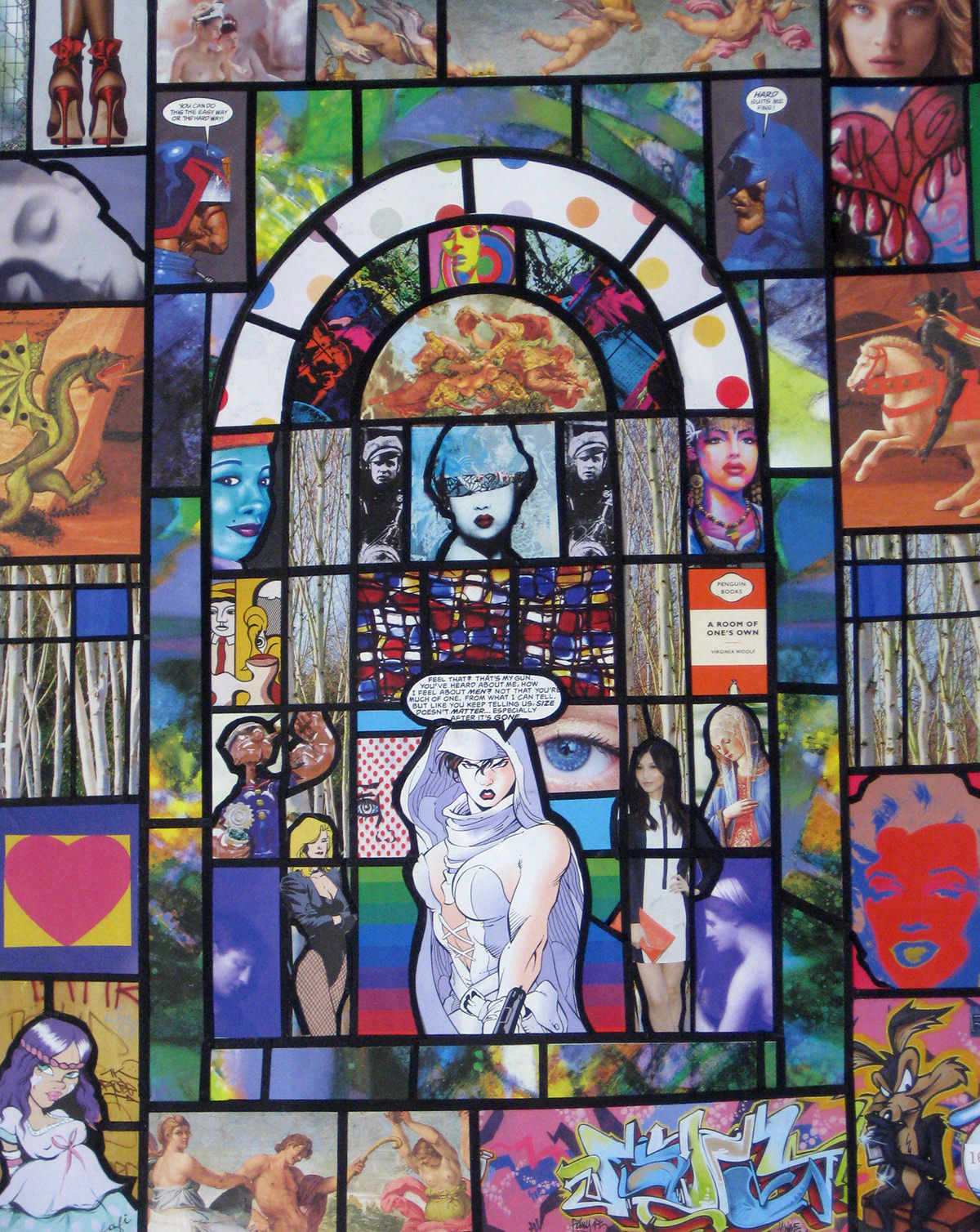 Roy Thomas Stained Glass Window Collage No 5