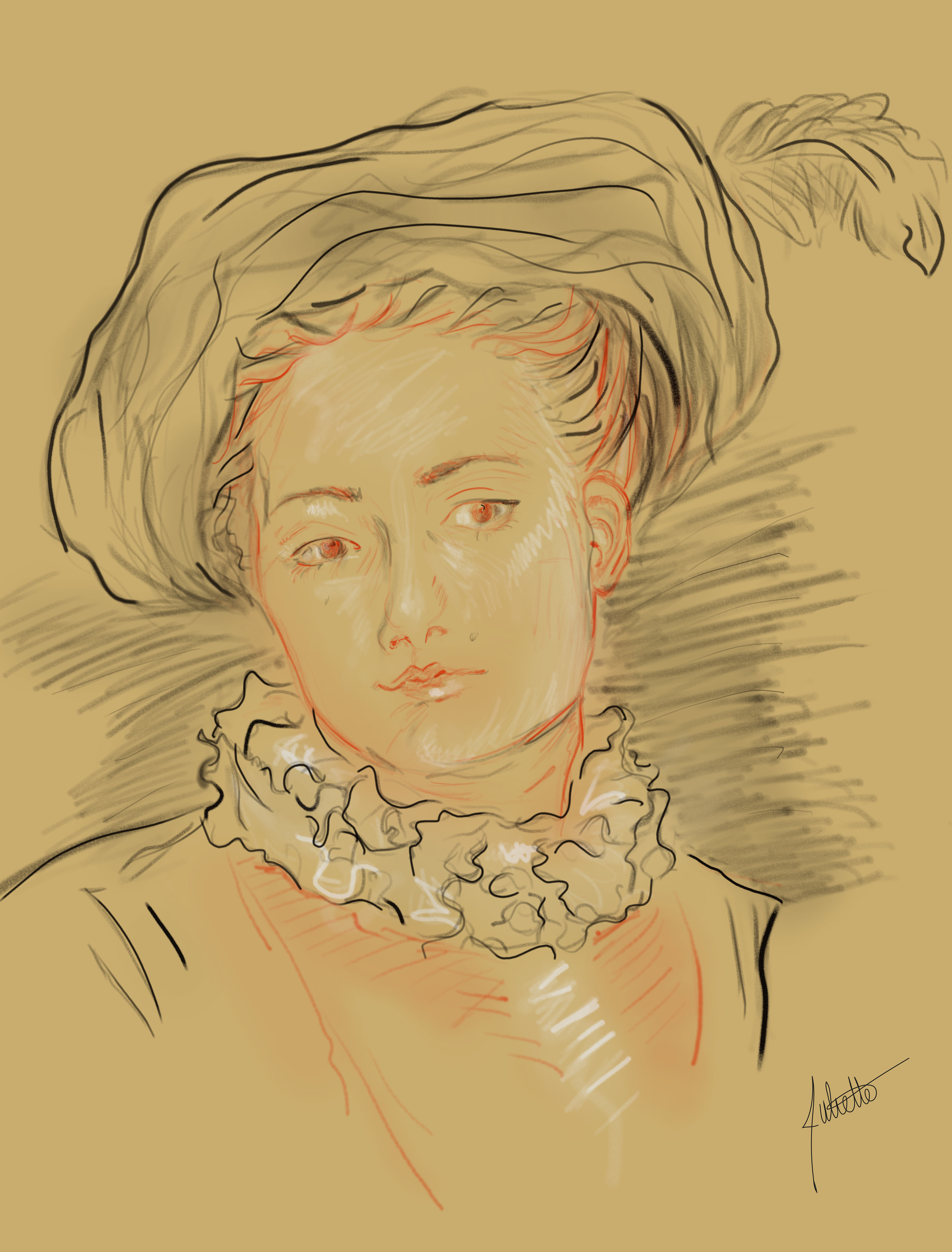 La femme aux trois crayons