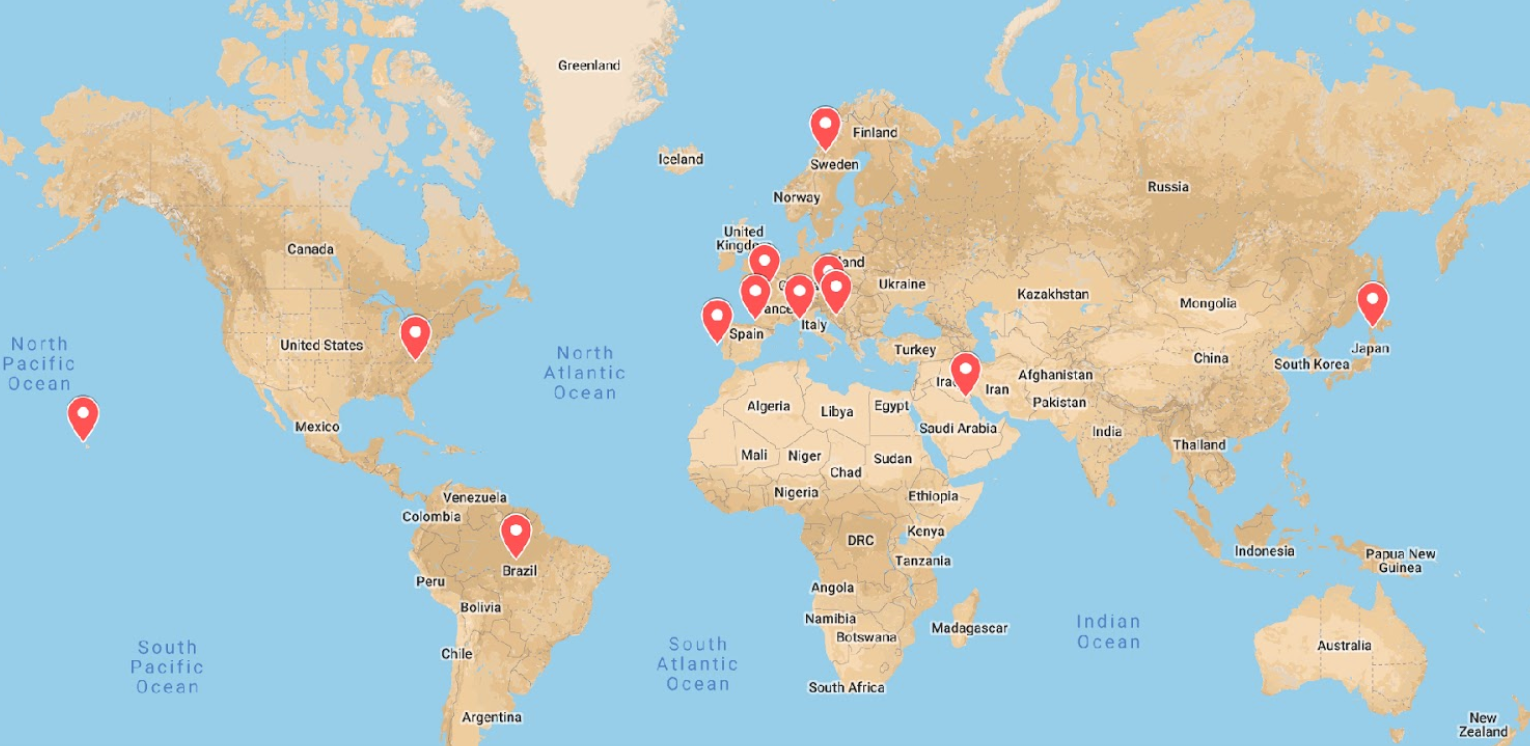 Members are spread throughout the planet