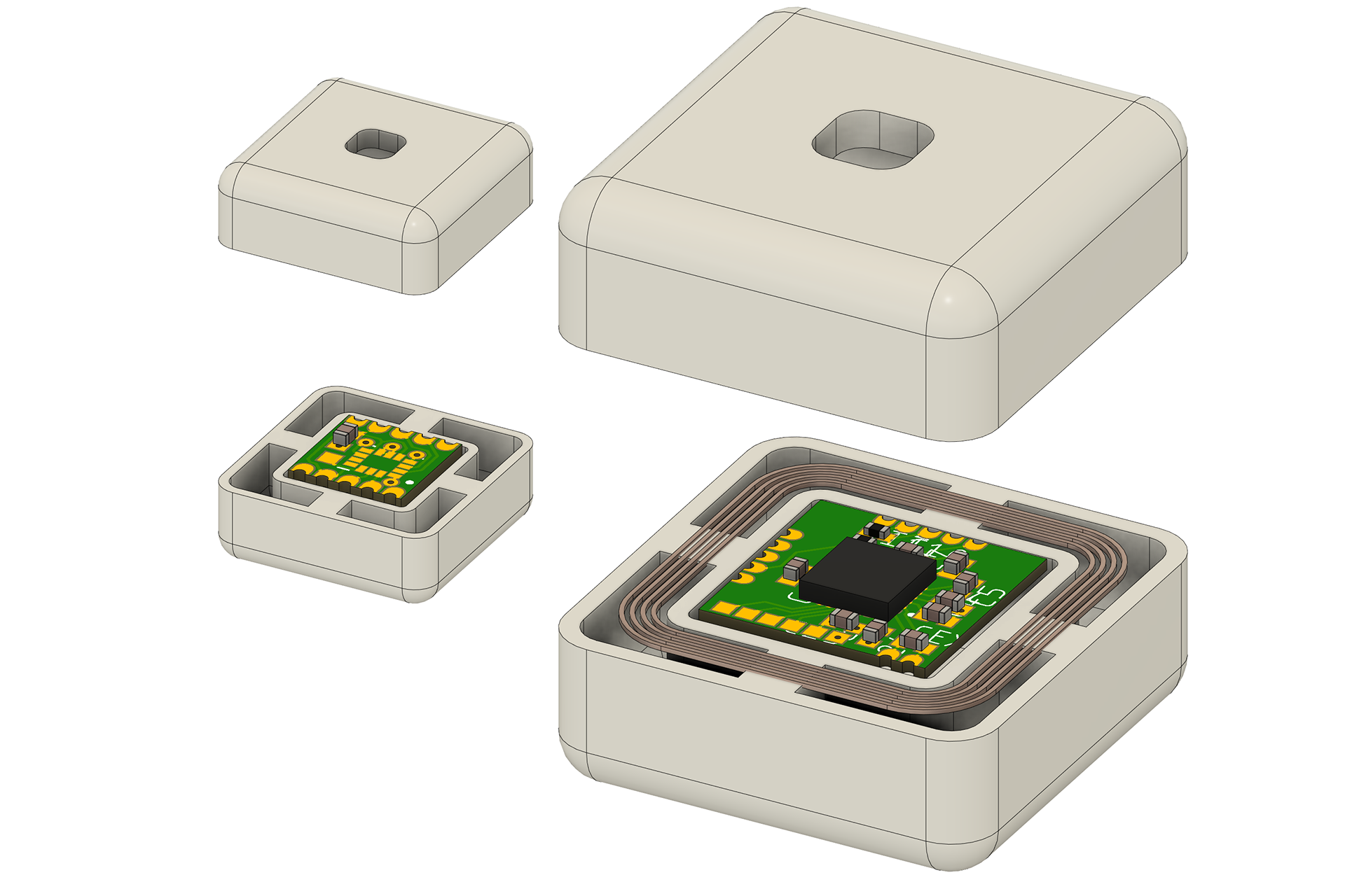 Water area monitoring: 3D printable waterproof cases for MCU and IMU PCBs