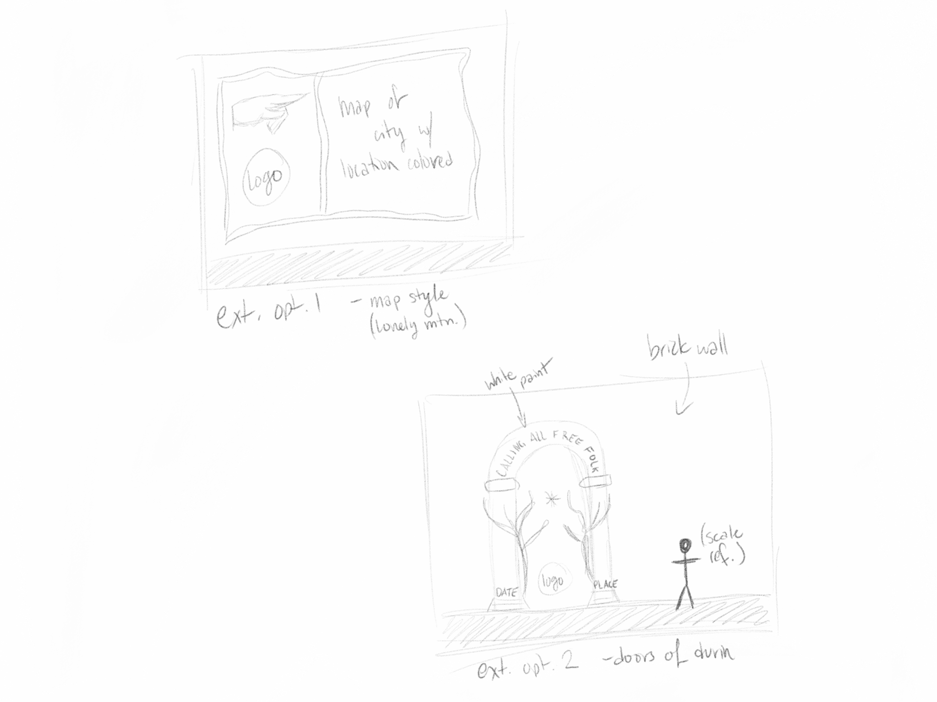 Exterior wall sketches