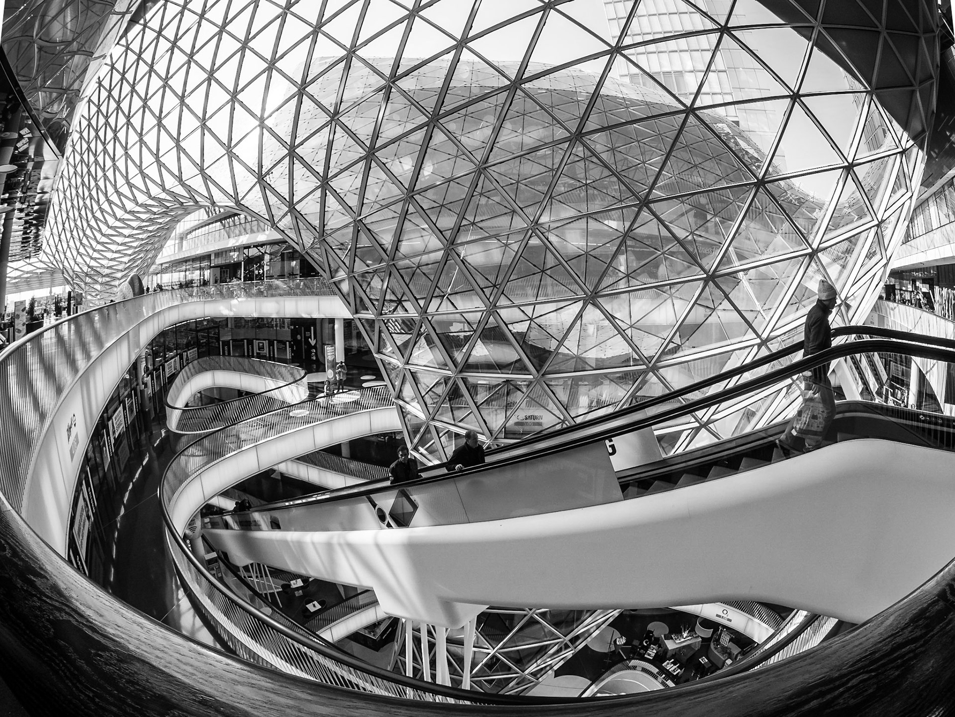 MyZeil in Frankfurt mit dem Fisheye
