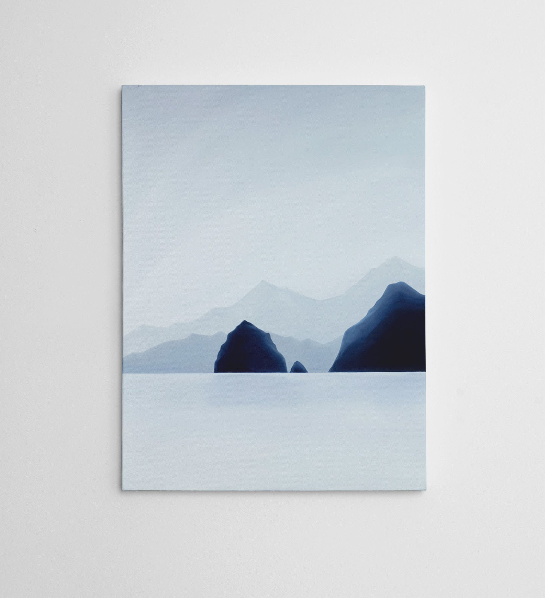 blue mountains and ocean seascape oil on canvas wall decor