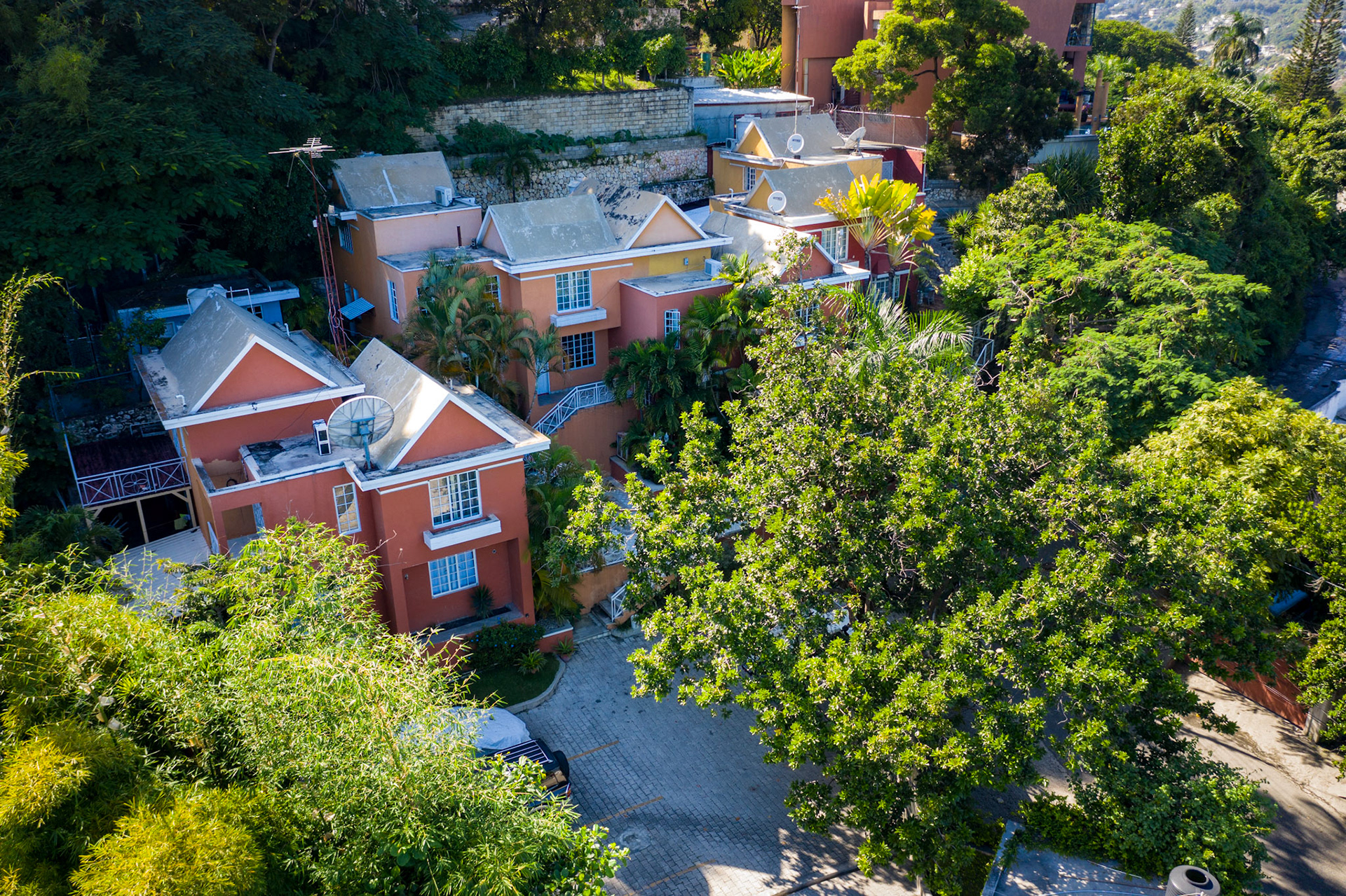 Vue aérienne de la résidence