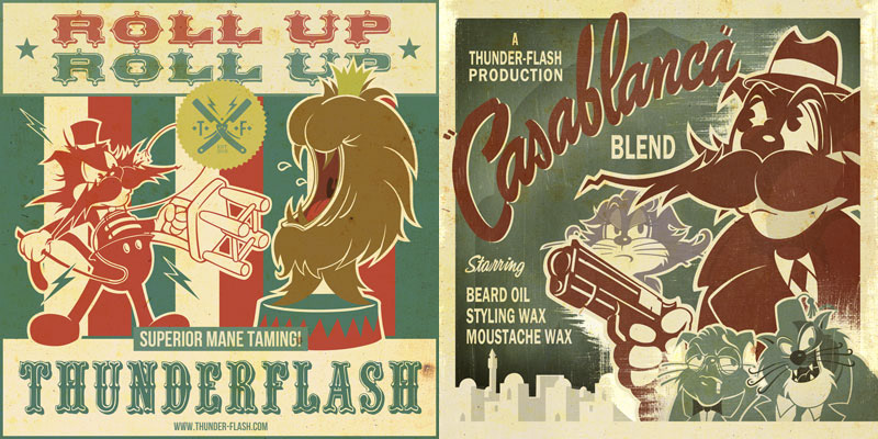 Thunderflash - promotional illustrations